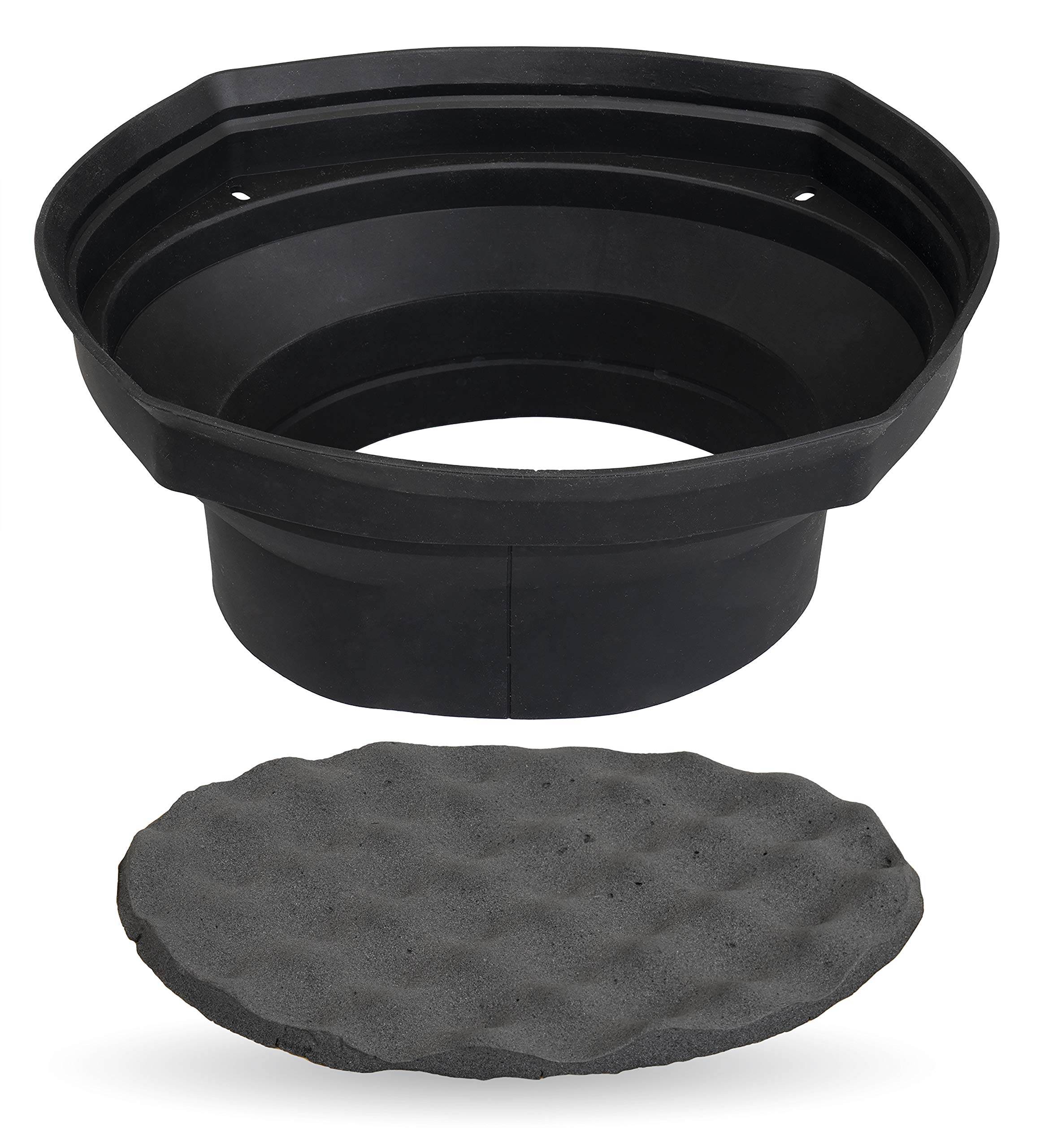 Nvx Xbaf68 2 Piece Universal 6'' X8    And 5''X7'' Silicone Rubber Speaker Baffles With Self Adhesive Foam Base Pad