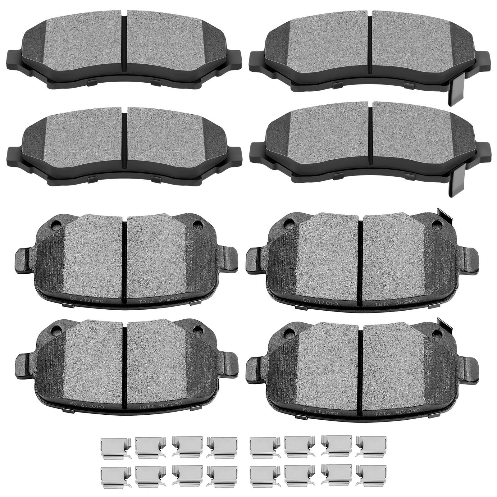 Scitoo D1327 D1326 Front Rear Brake Pads Sets Fit For Chrysler Town & Country 2008-2012,For Dodge Grand Caravan 2008-2012,For Do