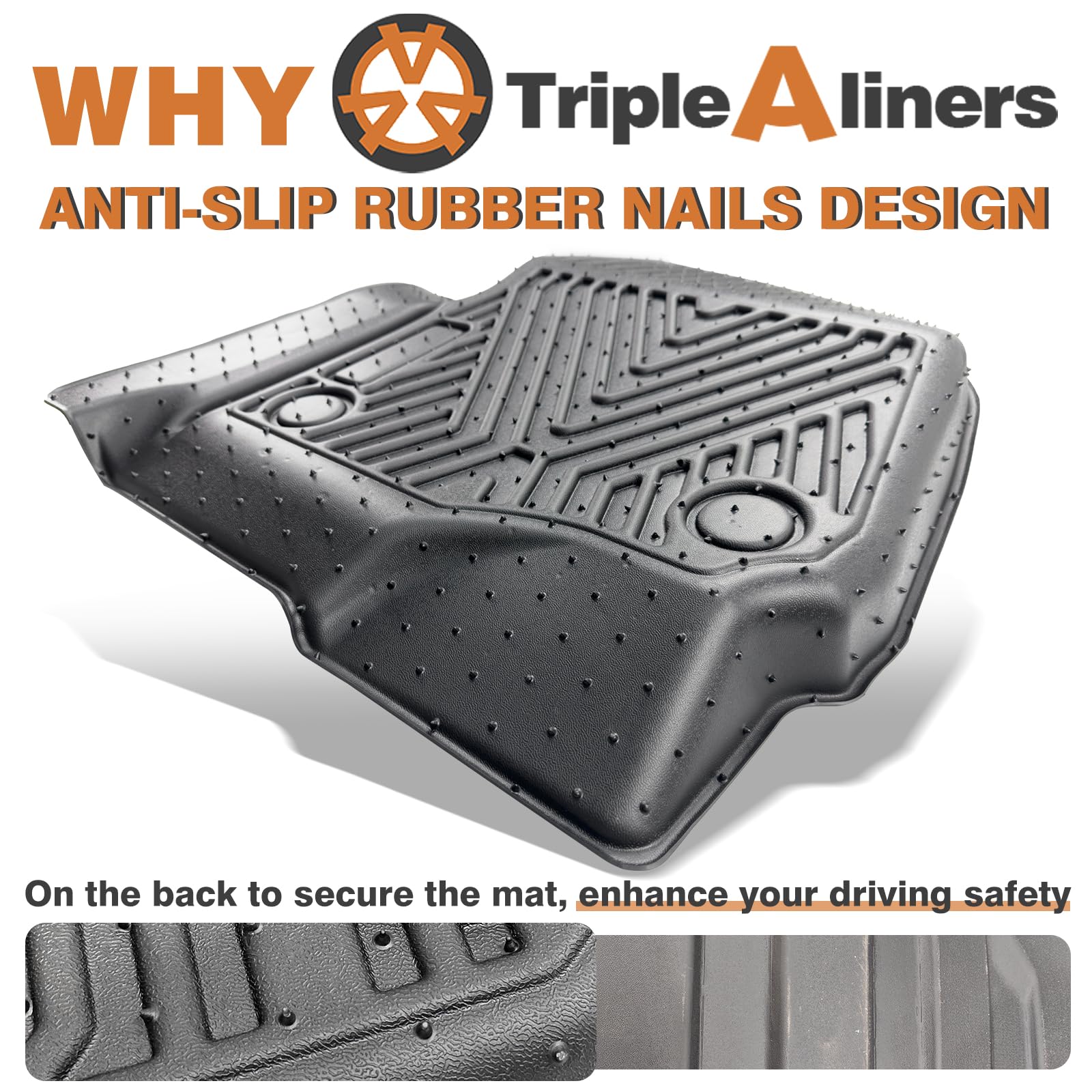 Triplealiners Floor Mats Compatible With Ford 2017-2022 F250/F350/F450 Floor Mats Super Duty Accessories Crew Cab 1St & 2Nd Row