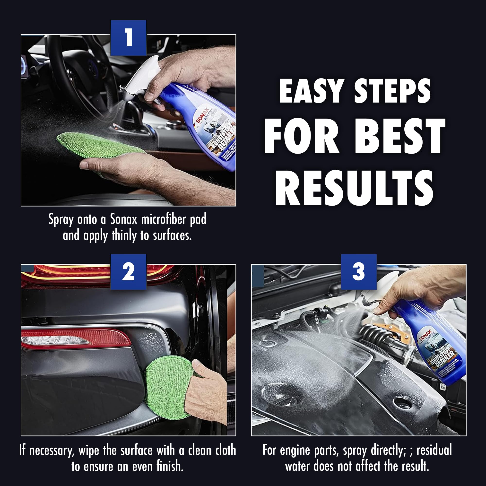 Sonax Xtreme 02552410 Plastic Detailer Inside And Outside (500 Ml) Cleaning, Care And Protection For The Whole Vehicle