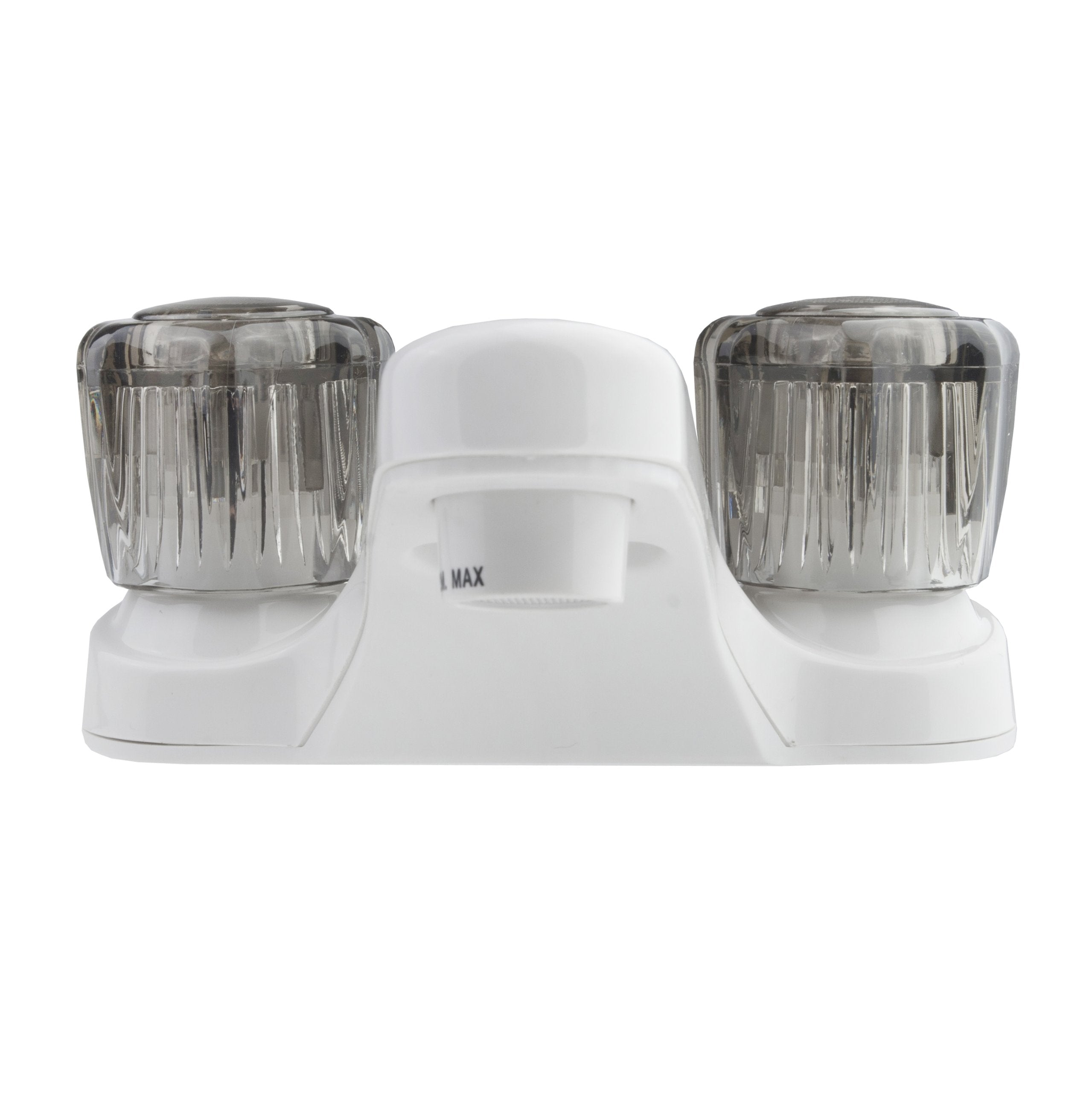 Dura Faucet Df-Pl700S-Wt Rv Bathroom Faucet With Smoked Acrylic Knobs (White)