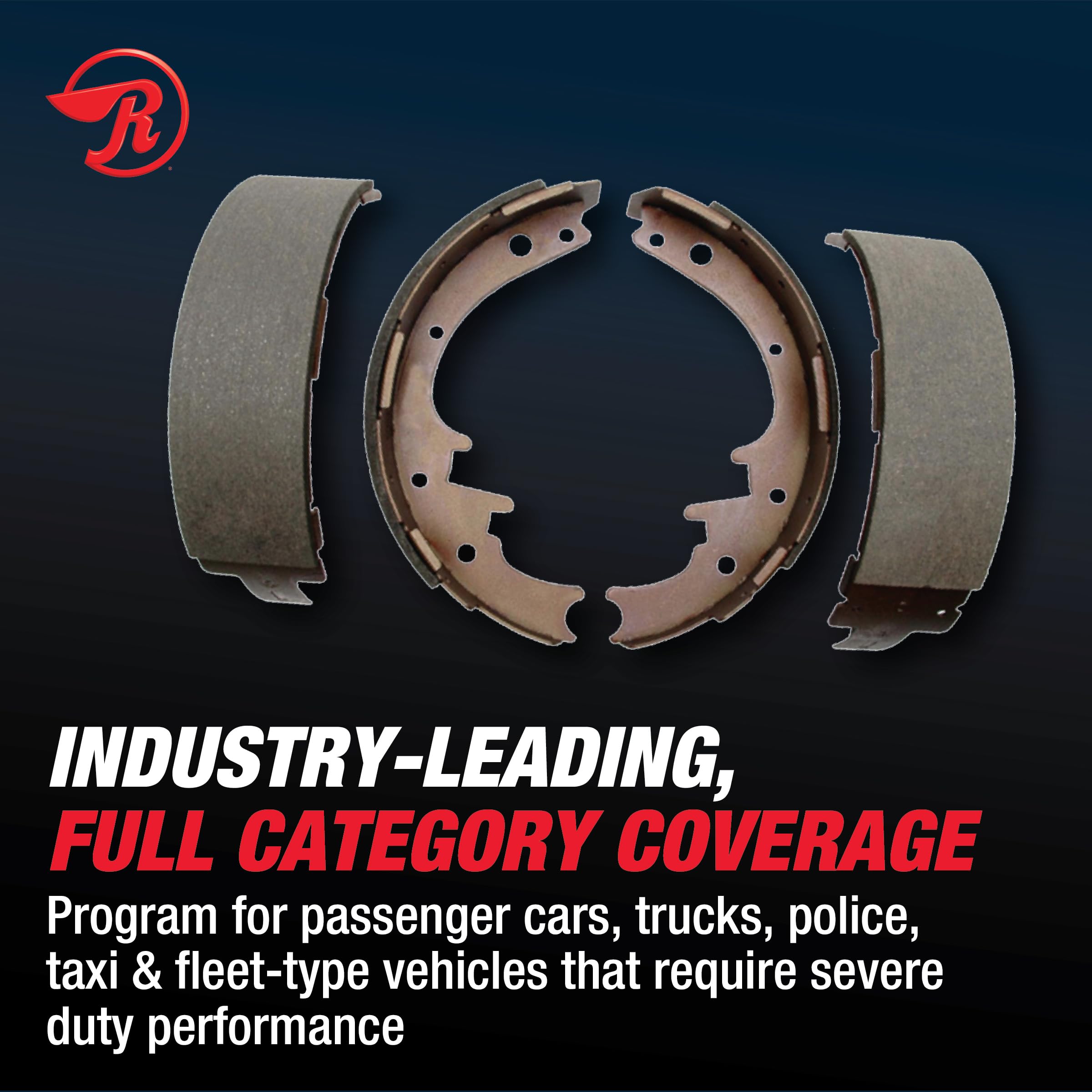 Raybestos Element3 Automotive Replacement Rear Parking Brake Shoes Set for Select Ford, Lincoln (752PG)