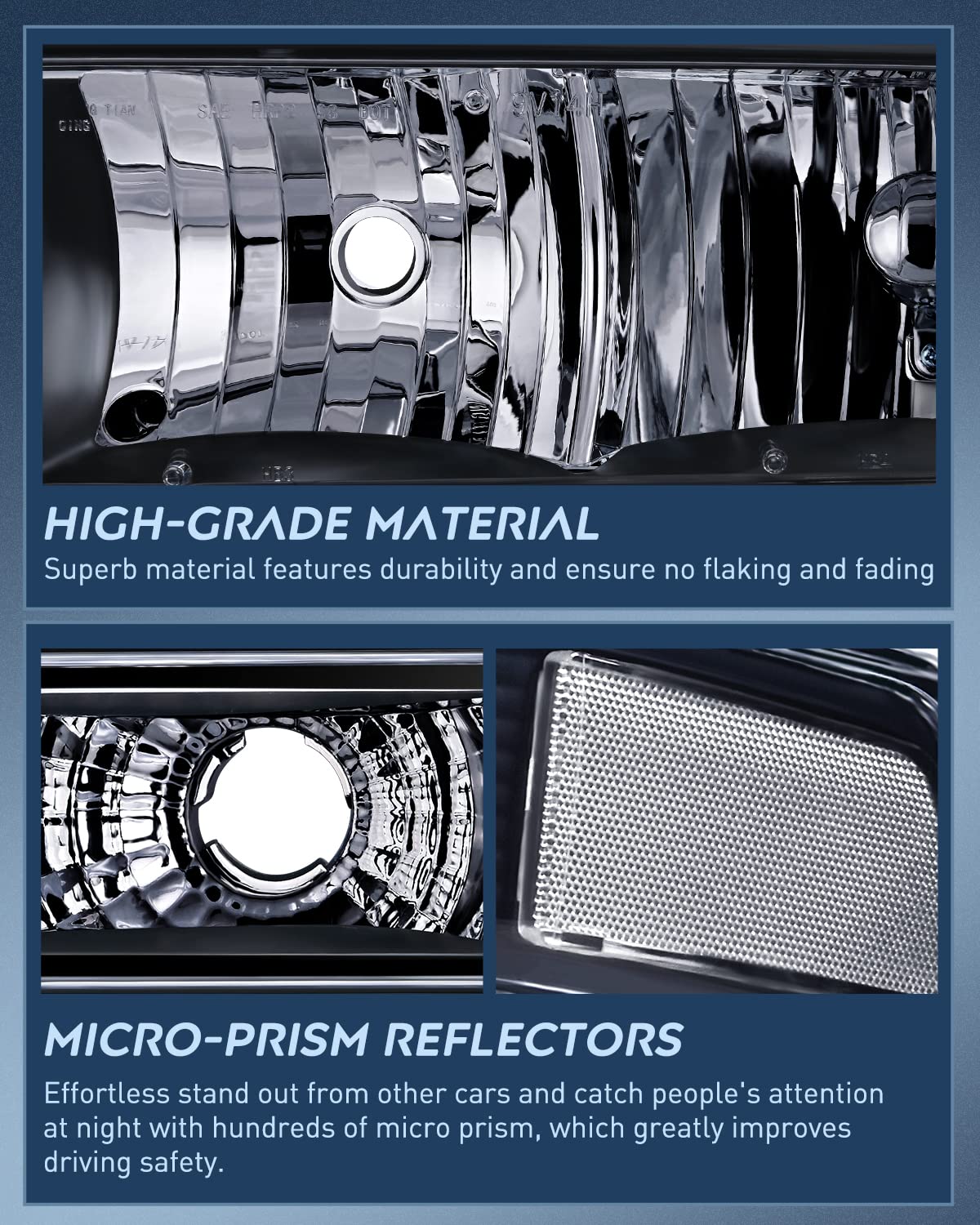 Nilight Headlight Assembly for 1998 1999 2000 2001 2002 2003 2004 2005 Chevy Blazer Headlights 1998-2004 Chevrolet S10 Pickup Re