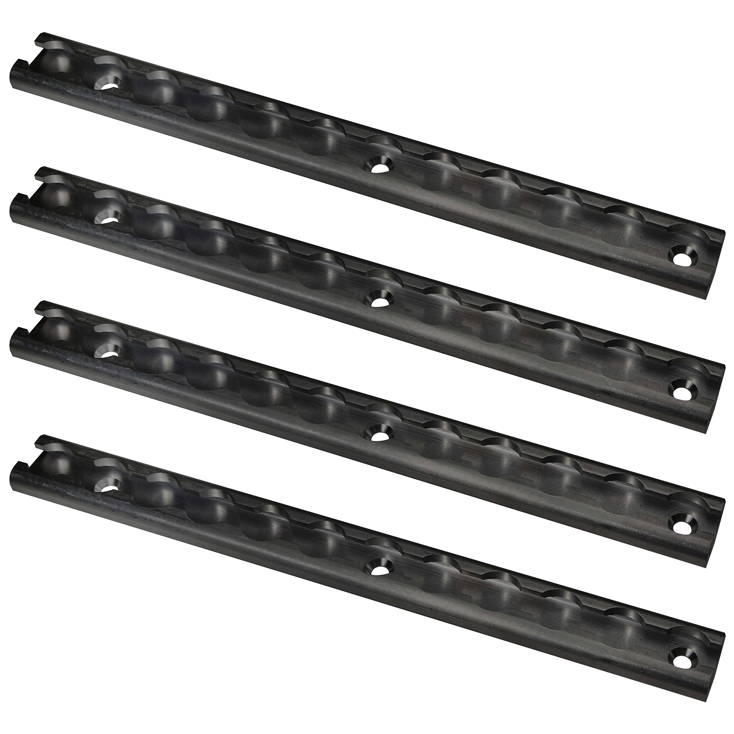 US Cargo Control Black L Track (4-Pack), 12 Inch Black Anodized Aluminum L-Track Trailer Tie Down Rail for Enclosed Trailers, Ut