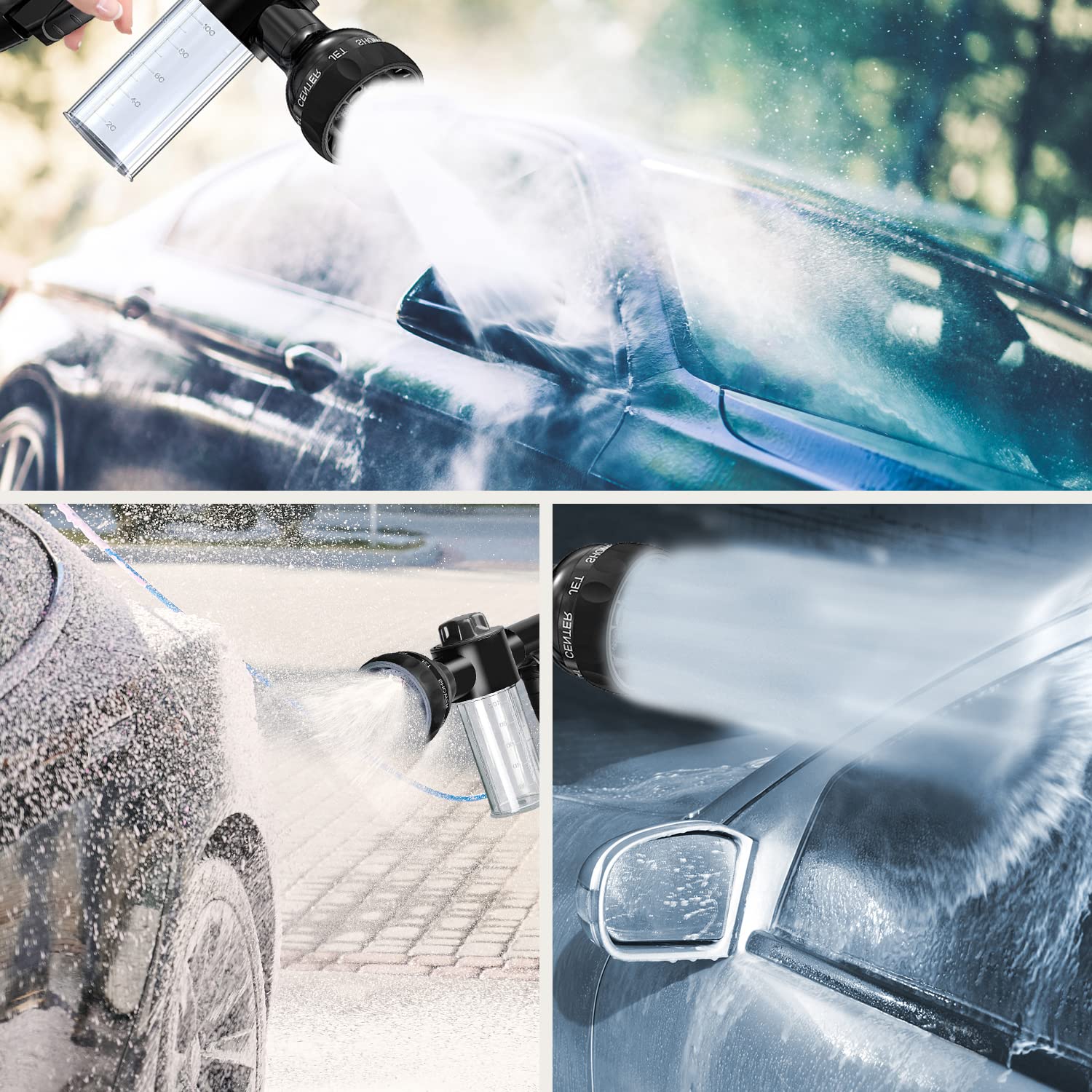 Lianxin Car Wash Kit -Car Wash Cleaning Kit Car Interior Detailing Kit With Car Wash Foam Gun,Microfiber Sponge Car Care Kit,Tir