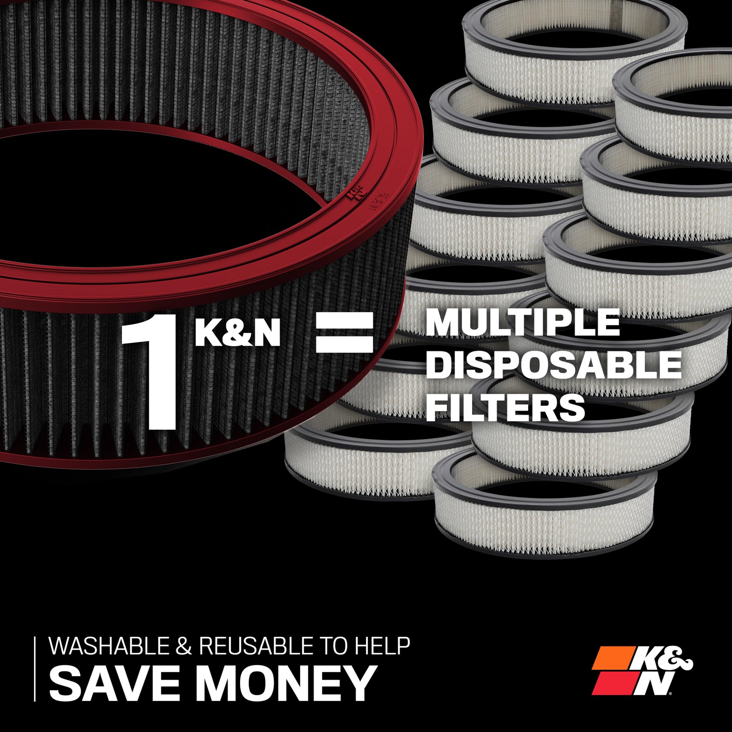 K&N Select Engine Air Filter, Dry Synthetic, Washable, Replacement Filter, Compatible With 2007-2020 Ford/Lincoln/Volvo (C-Max E