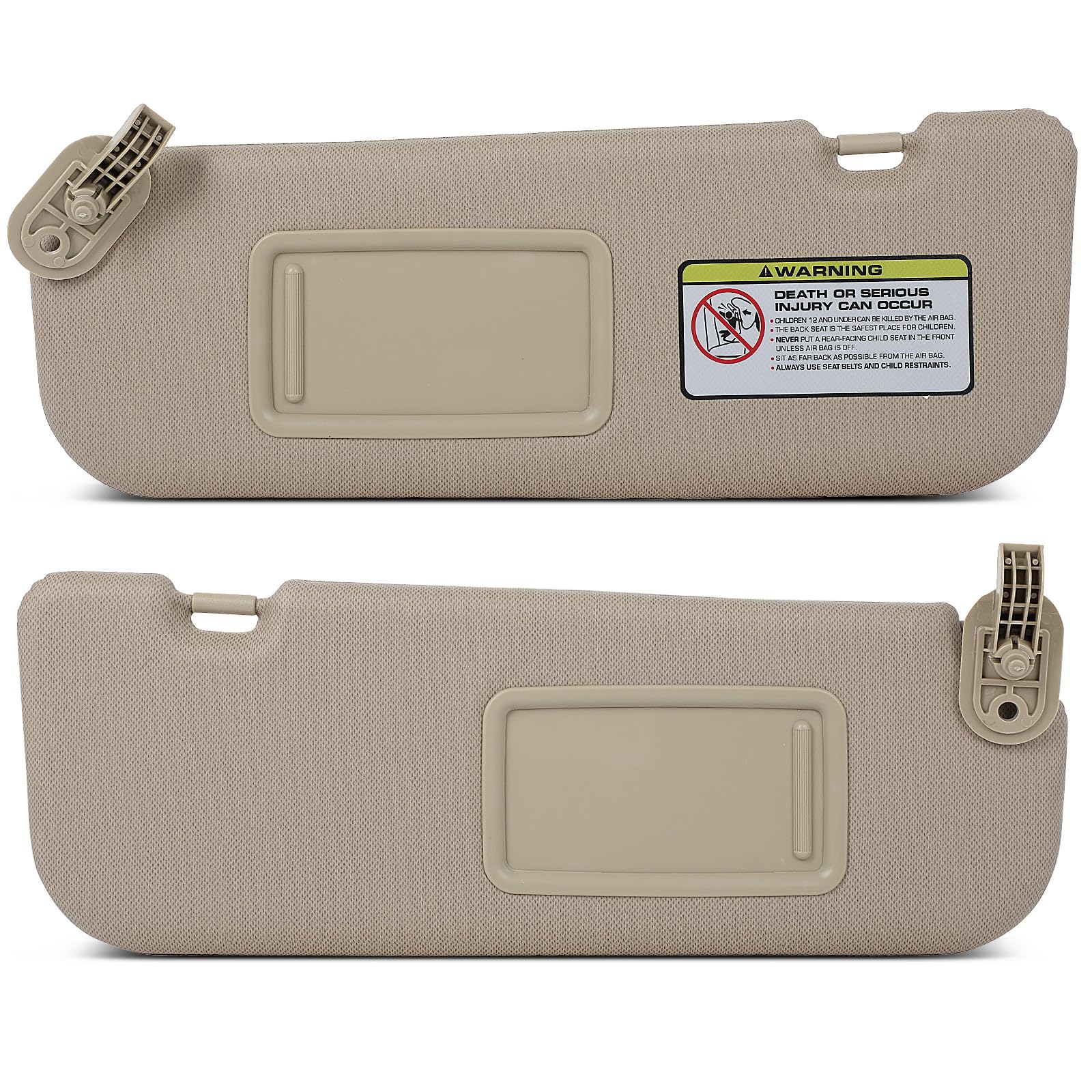 Scitoo Car Sun Visor Assbembly Fit For 2011-2015 For Hyundai For Elantra Beige Without Sunroof(Left Driver & Right Passenger Sid
