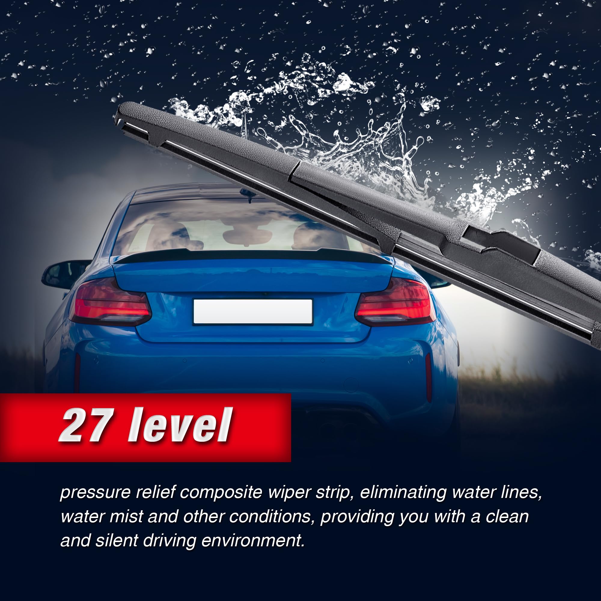 14'' Rear Windshield Wiper Blades Replacement For Jeep Cherokee 2022-2014 Dodge Journey 2020-2010 Pacifica 2022-2017 Tucson 2022