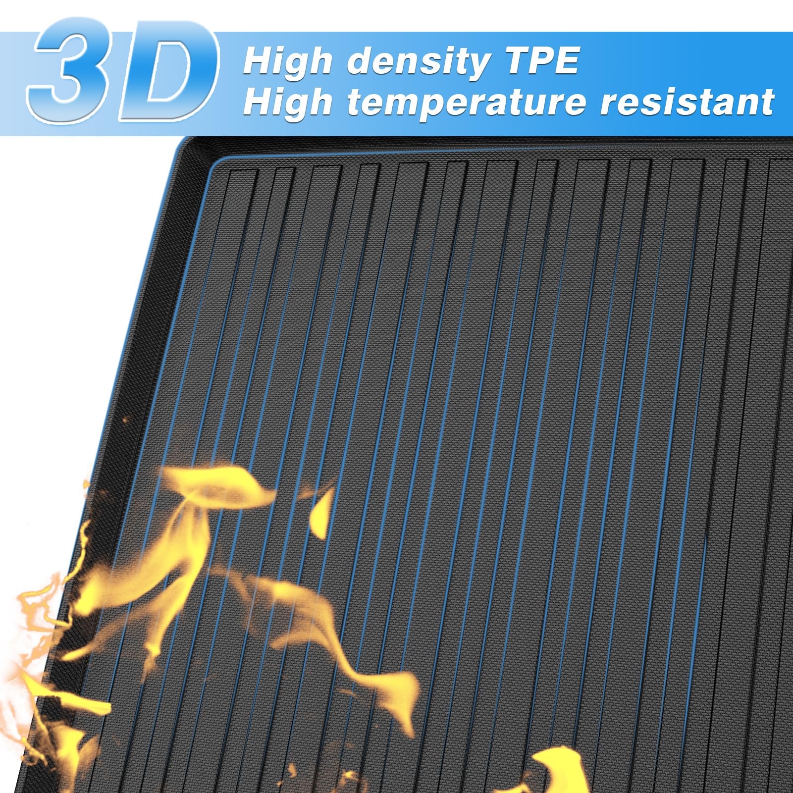 Powerty Trunk Mat For 2020-2025 Land Rover Defender 110 Accessories Cargo Mats Tpe All Weather Cargo Liner Heavy-Duty Trunk Line