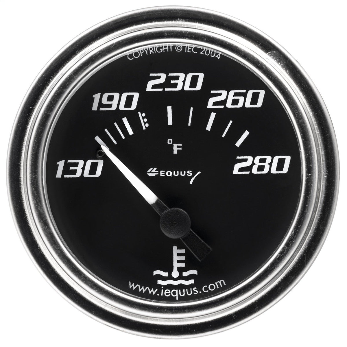 Equus 7232 2 Mechanical Water Temperature Gauge, Black