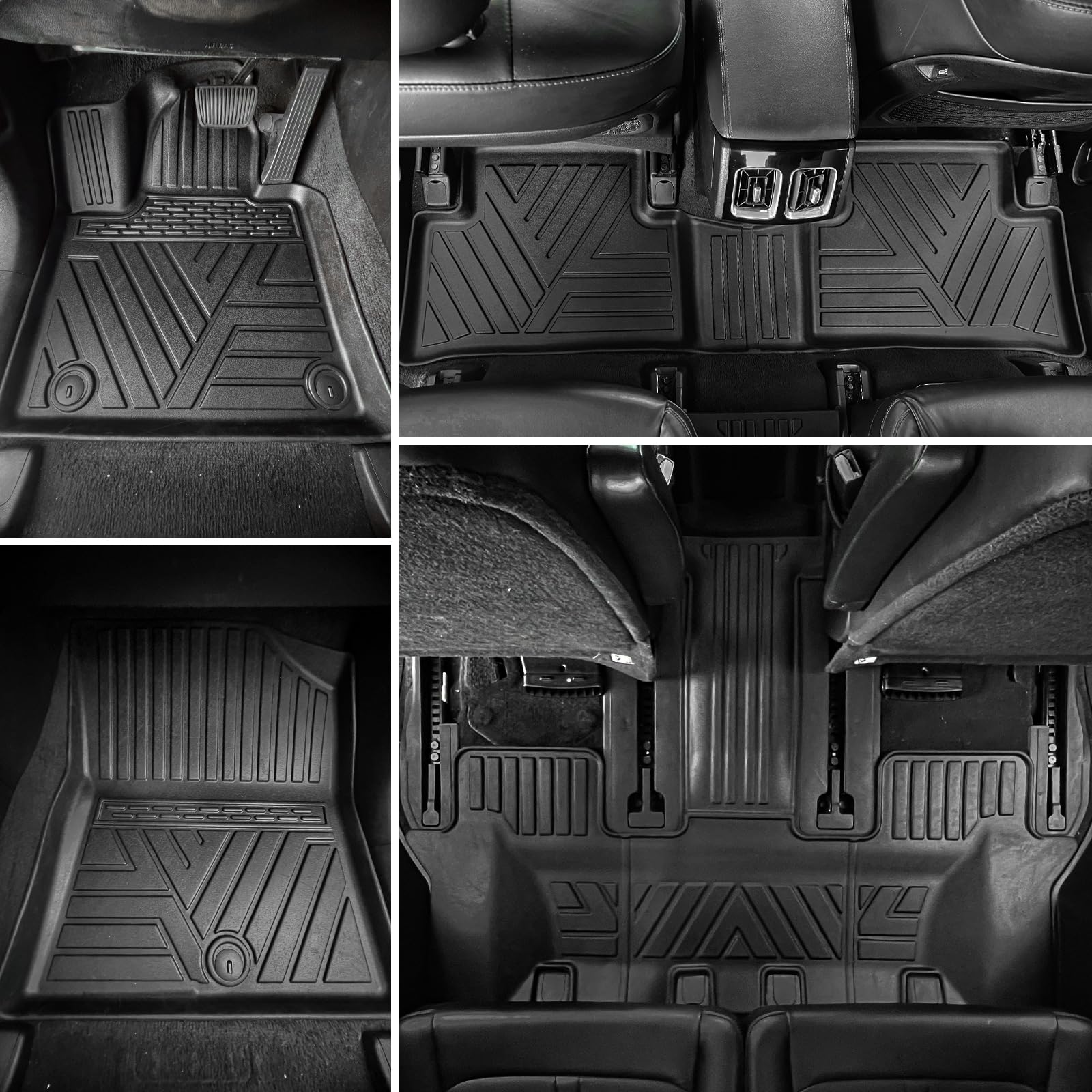 Rongtaod Floor Mats Compatible with 2021-2024 2025 Kia Sorento 6&7 Seats (not for Hybrid) Cargo Mat Cargo Liner Back Seat Cover