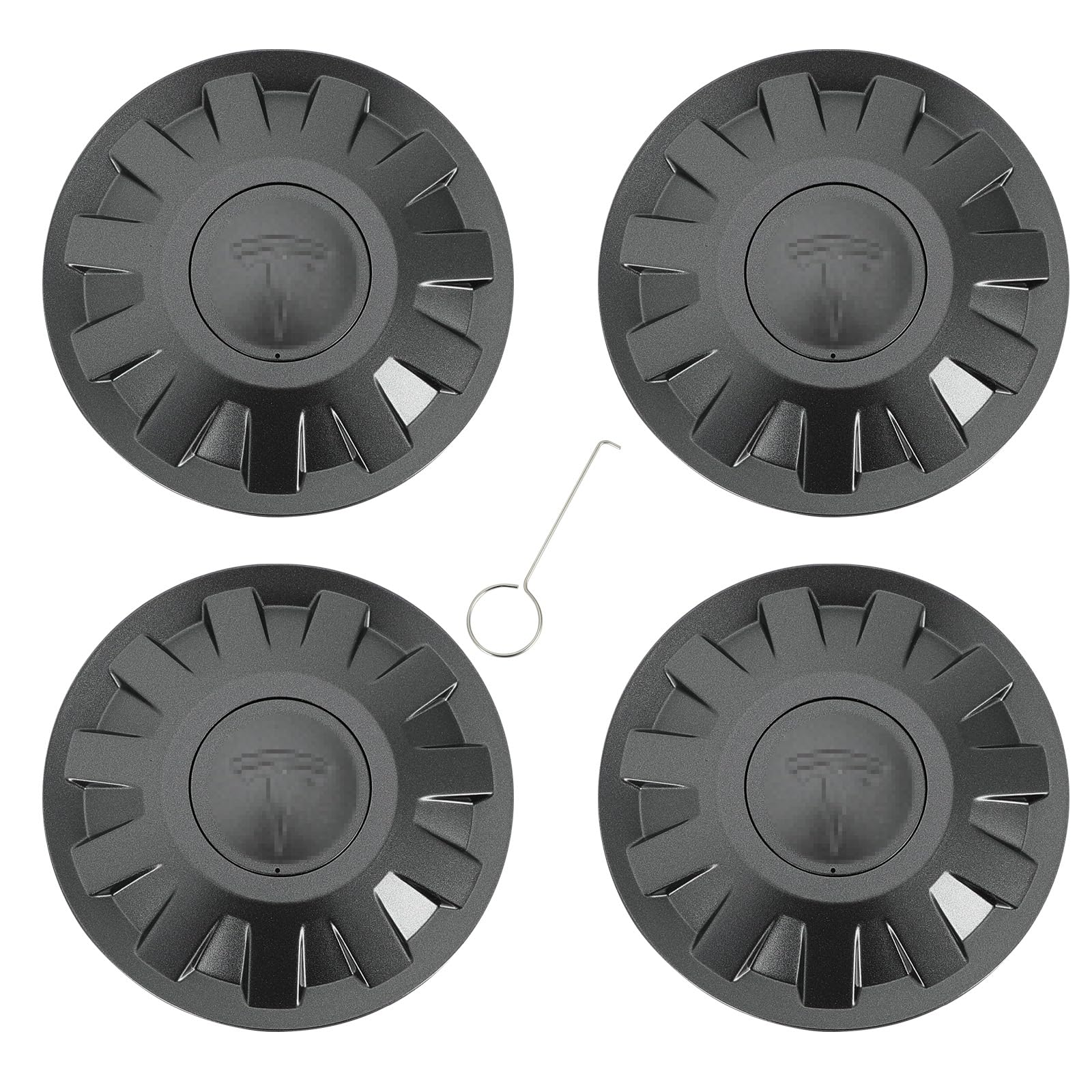 Roccs 4 Pack Wheel Center Cap For Model 3 2024 Highland Wheel Hub Cover Wheel Center Cap Kit Model 3 Center Replacement Exterior