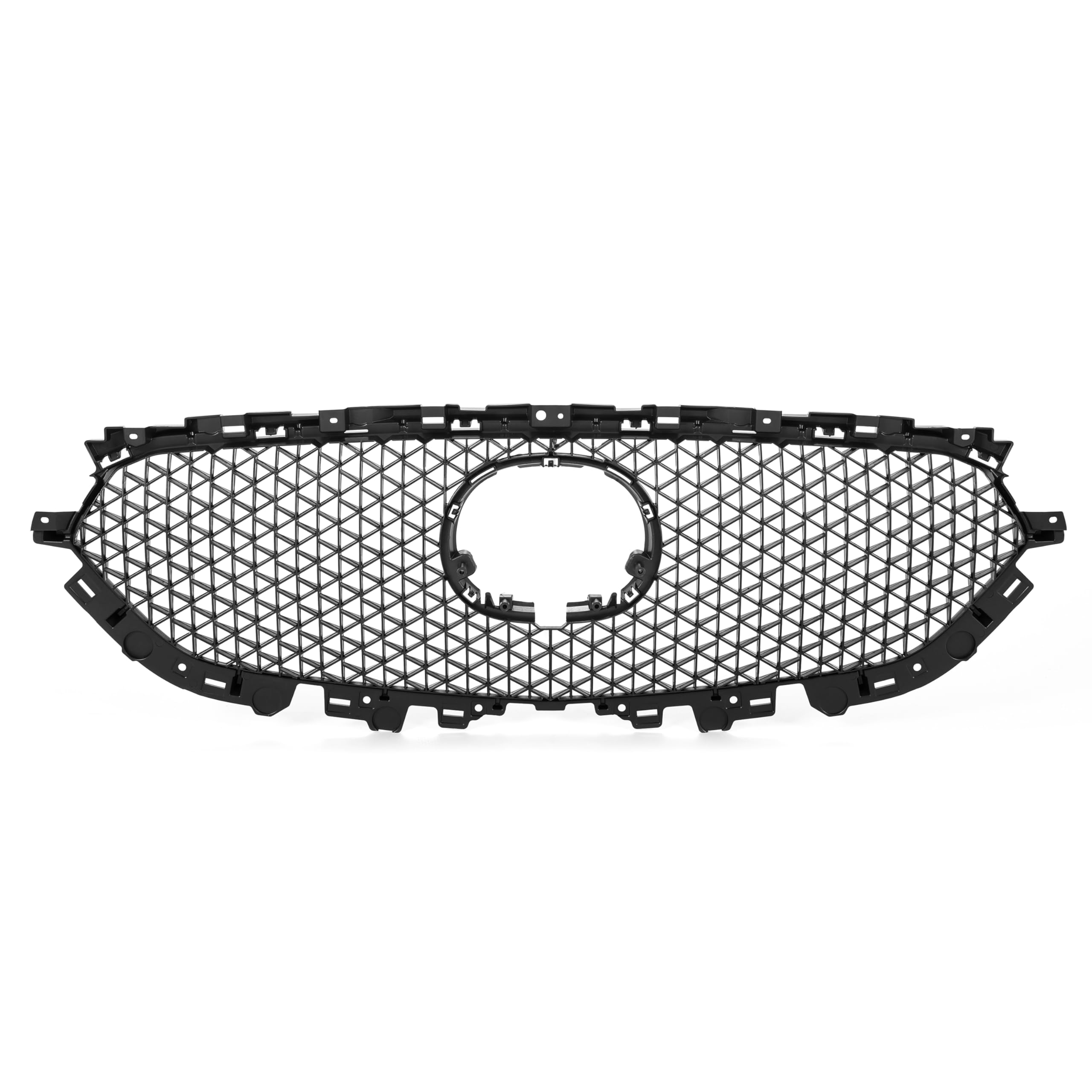 HECASA Front Grille Mesh Compatible with 2017-2021 Mazda CX-5 CX5 Bumper Grill Mesh Assembly Grille PP Plastic Black Replacemant