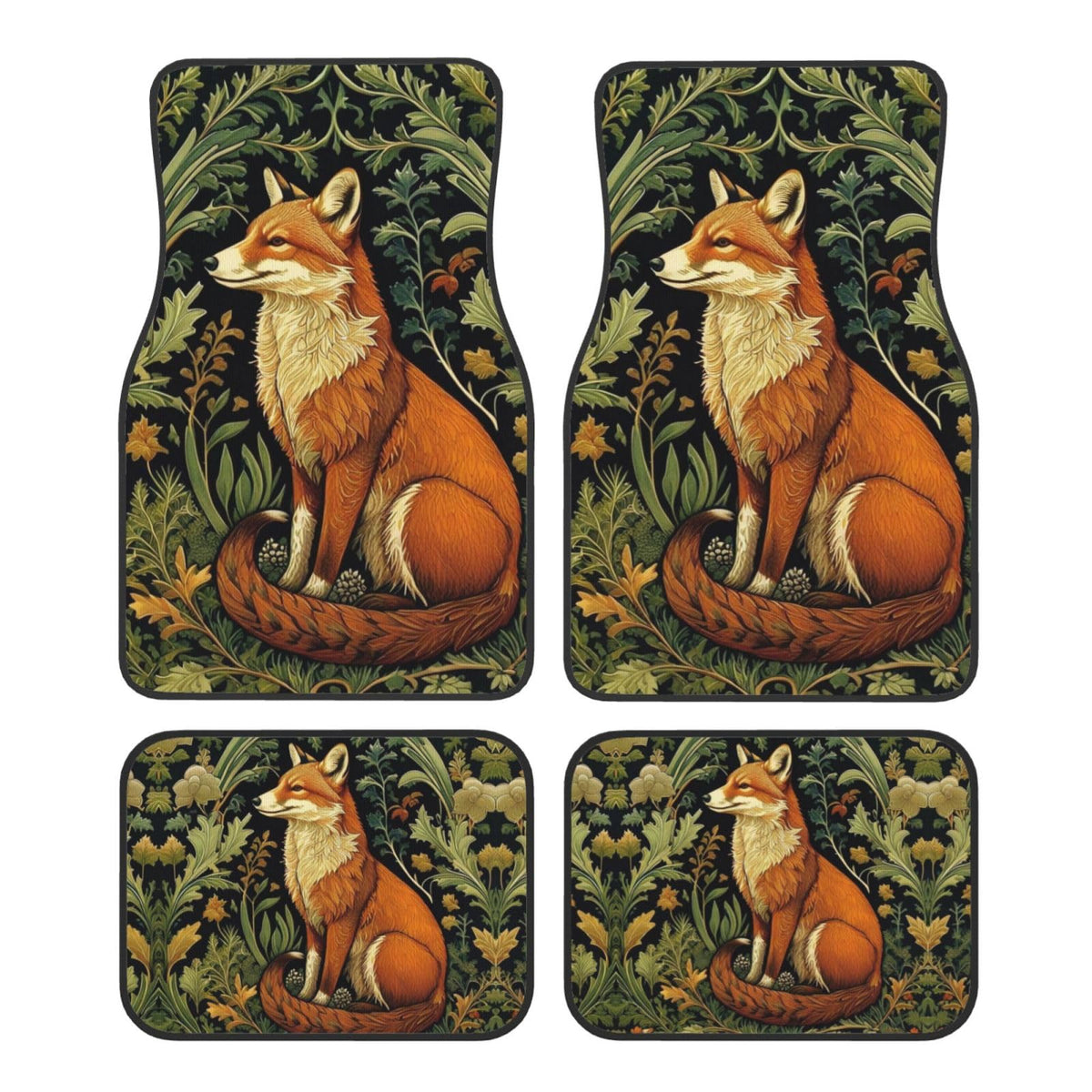 Car Floor Mats,Vehicle Front Rear Carpets Mats Universal Car Rugs,Car Accessories for Truck,Fox