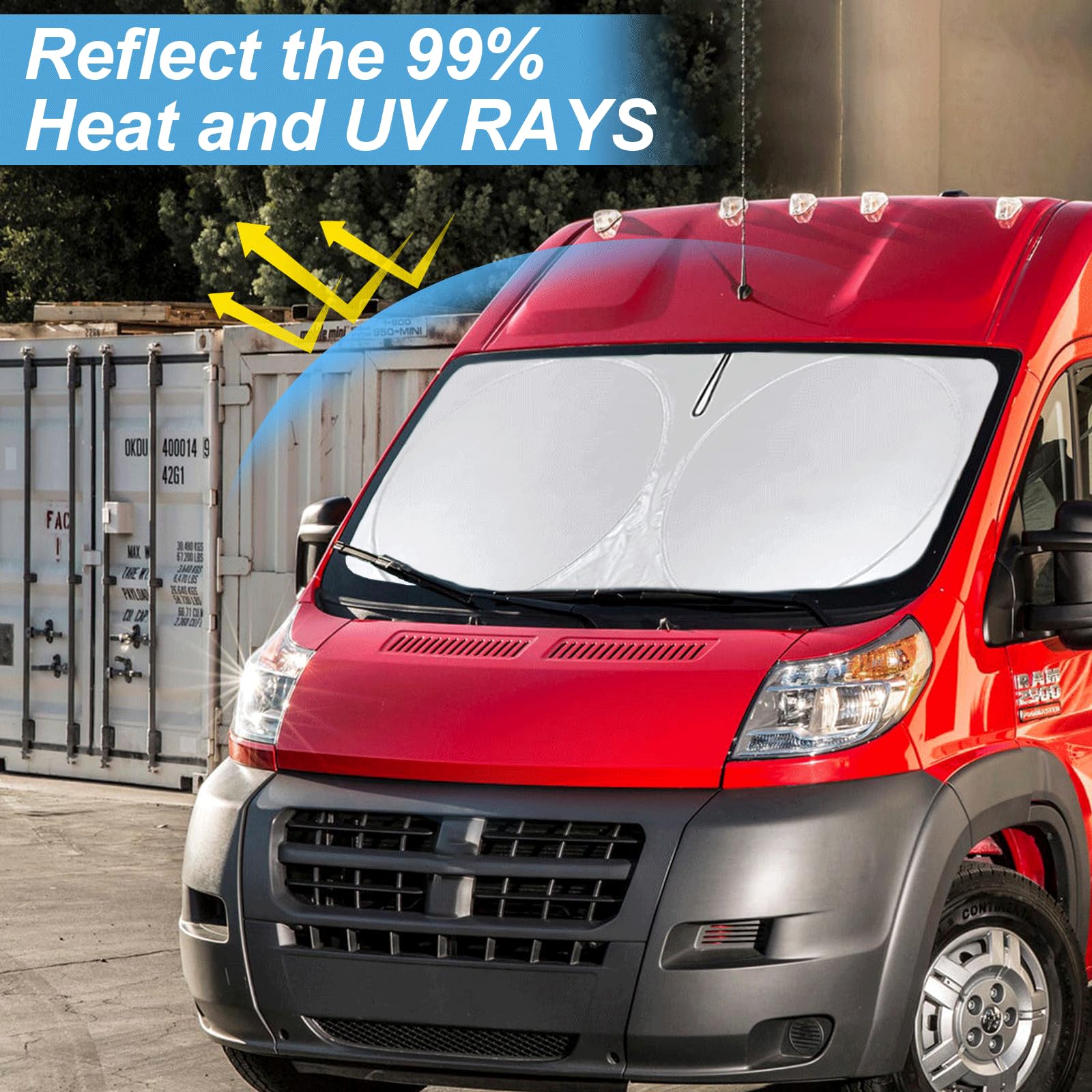 For Dodge Caravan 2006-2024 Front Windshield Sun Shade Sunshade-For Dodge Promaster 2014-2023 Windshield Cover, For Grand Carava