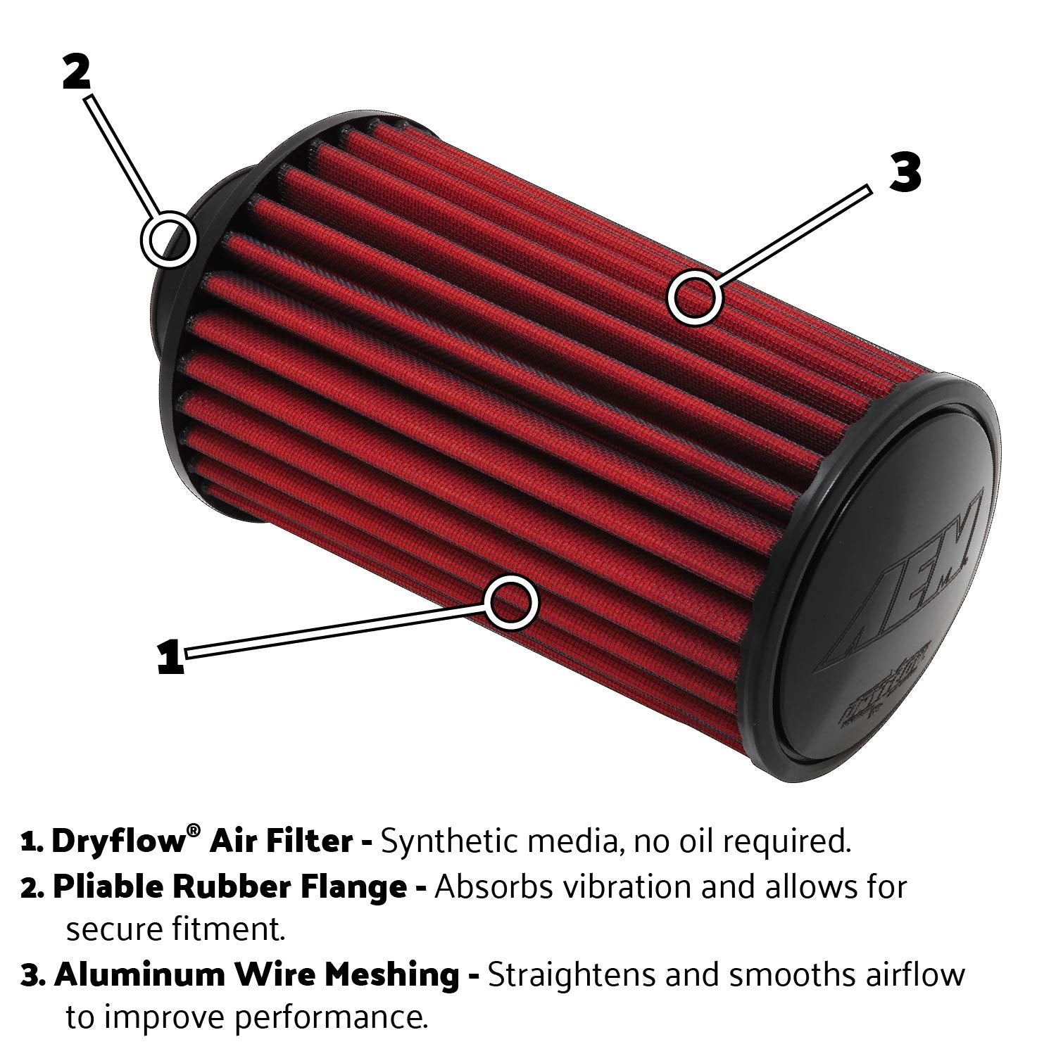 AEM 21-202DK AEM DryFlow Air Filter