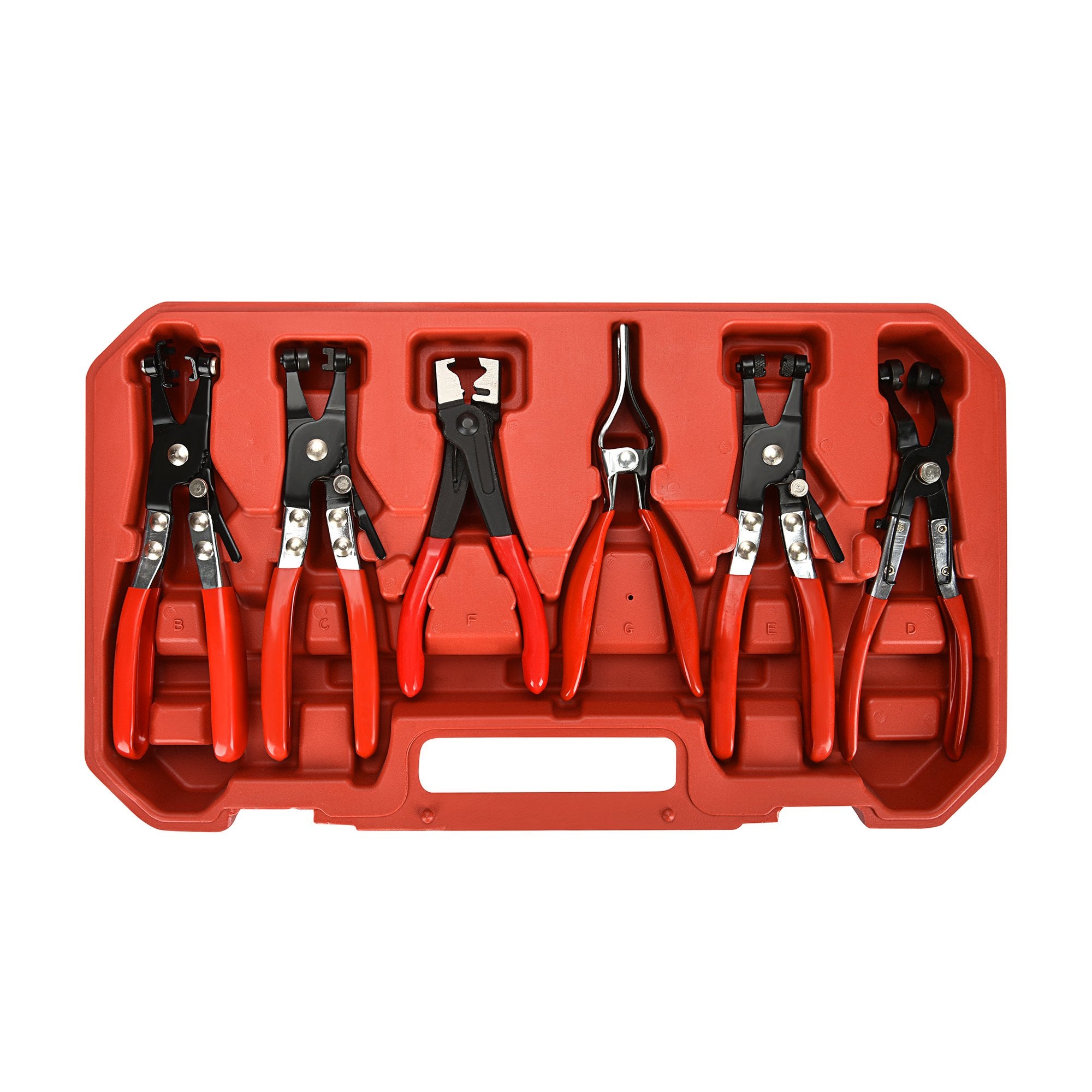 Betooll 9Pcs Wire Long Reach Hose Clamp Pliers Set Fuel Oil Water Hose Auto Tools