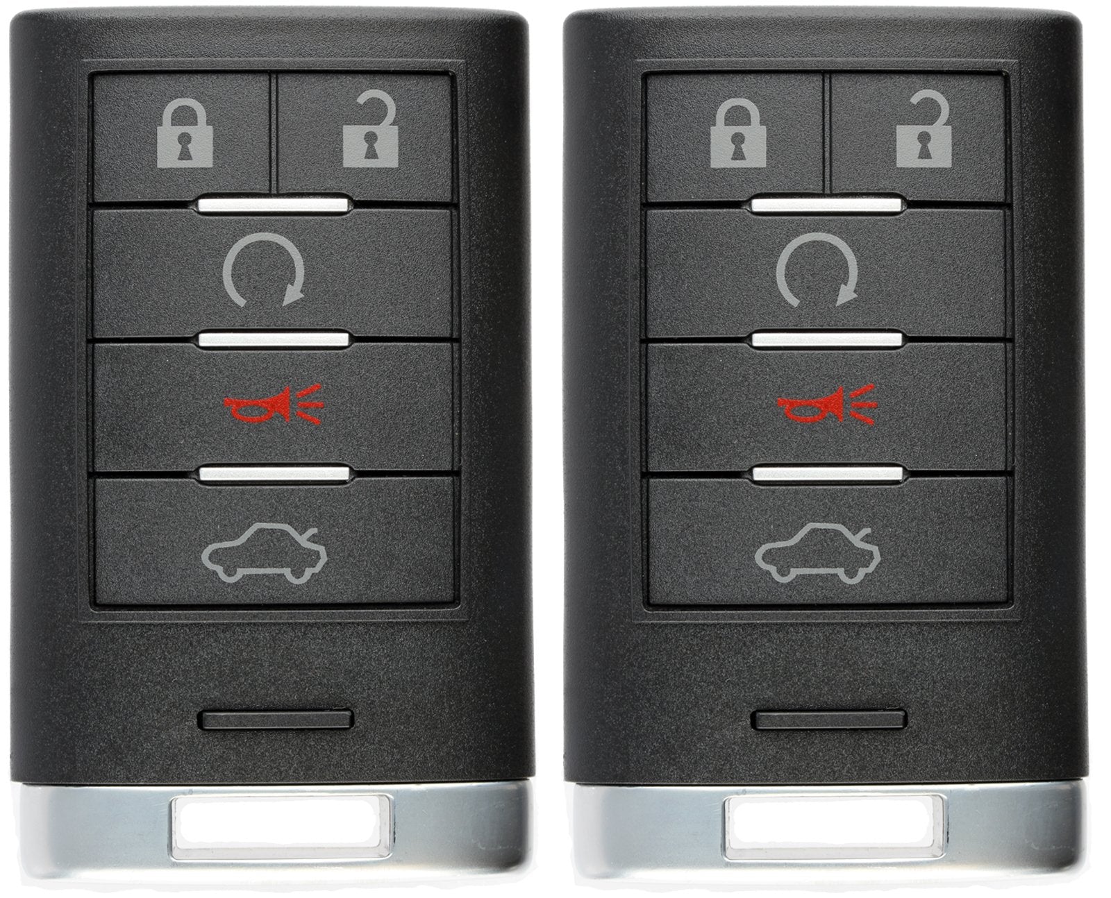 KeylessOption Keyless Car Remote Smart Key Fob for Cadillac CTS STS M3N5WY7777A (Pack of 2)