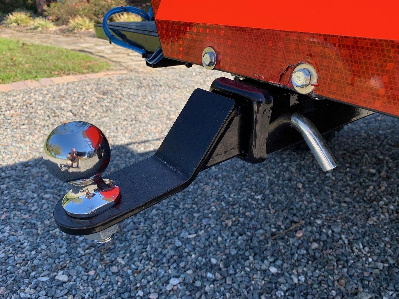 ECOTRIC Universal Golf Cart Trailer Hitch w/2' Receiver for Step on Back Compatible with Club Car EZGO Yamaha Trailer Hitch, Golf Cart Hitch