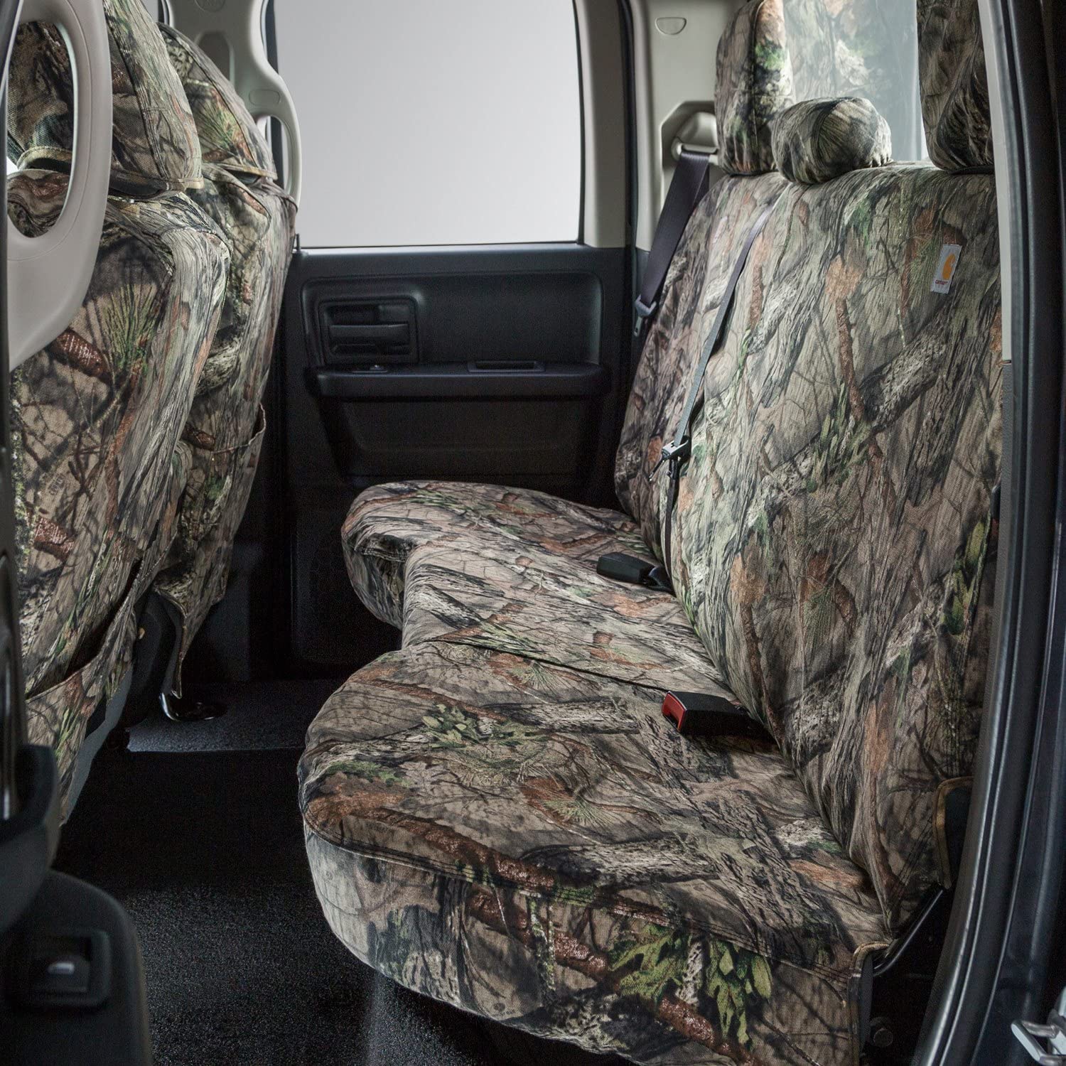 Covercraft Mossy Oak Camo Carhartt Seatsaver Custom Seat Covers | Fits 2011-2018 Ram 1500, 2019-2024 1500 Classic, 2011-2024 250