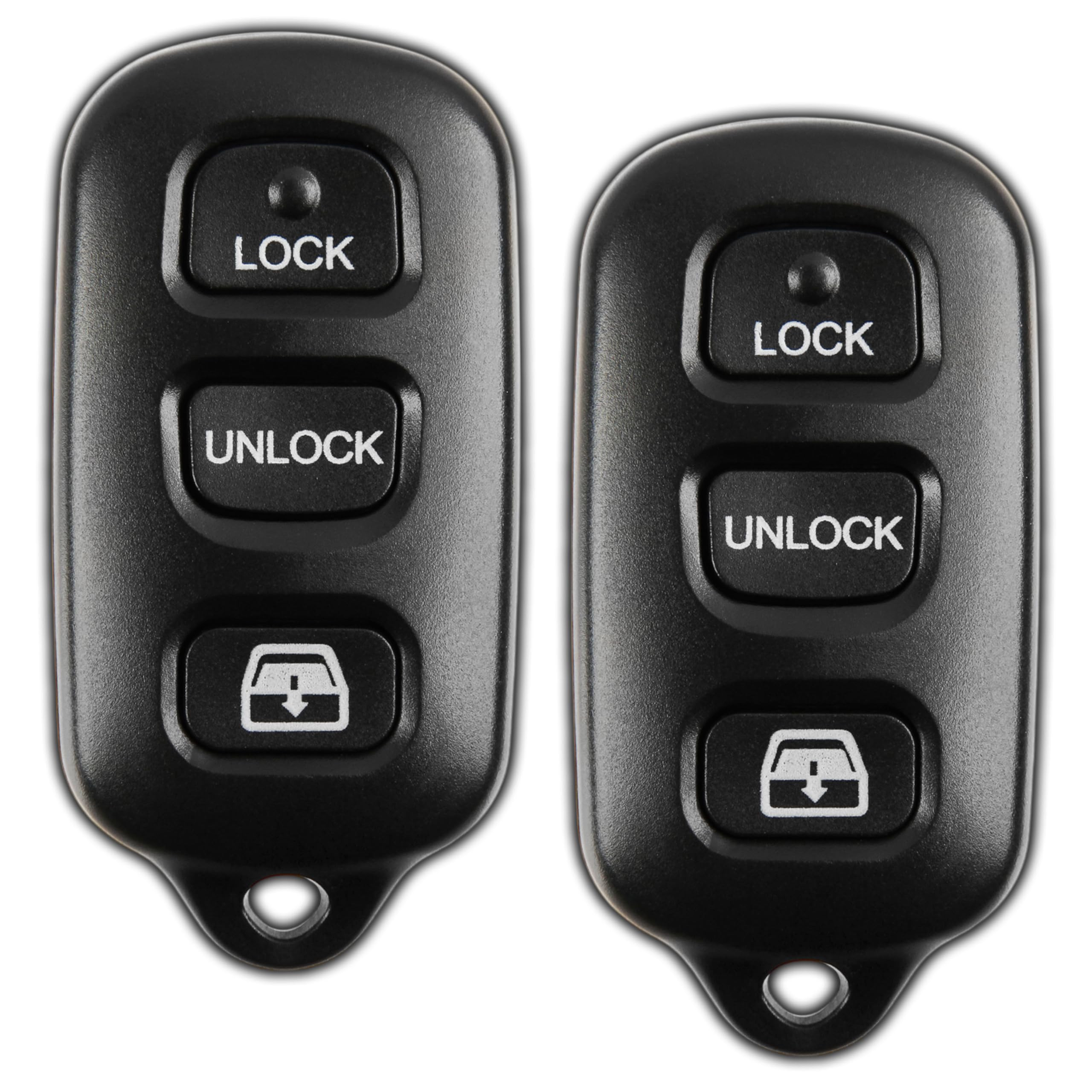 2X KeylessOption Key Fob Replacement for 1999 2000 2001 2002 2003 2004 2005 2006 2007 2008 2009 Toyota Sequoia 4Runner Keyless Entry Remote Remote Control, 3-Button Panic HYQ12BBX, Self Programming