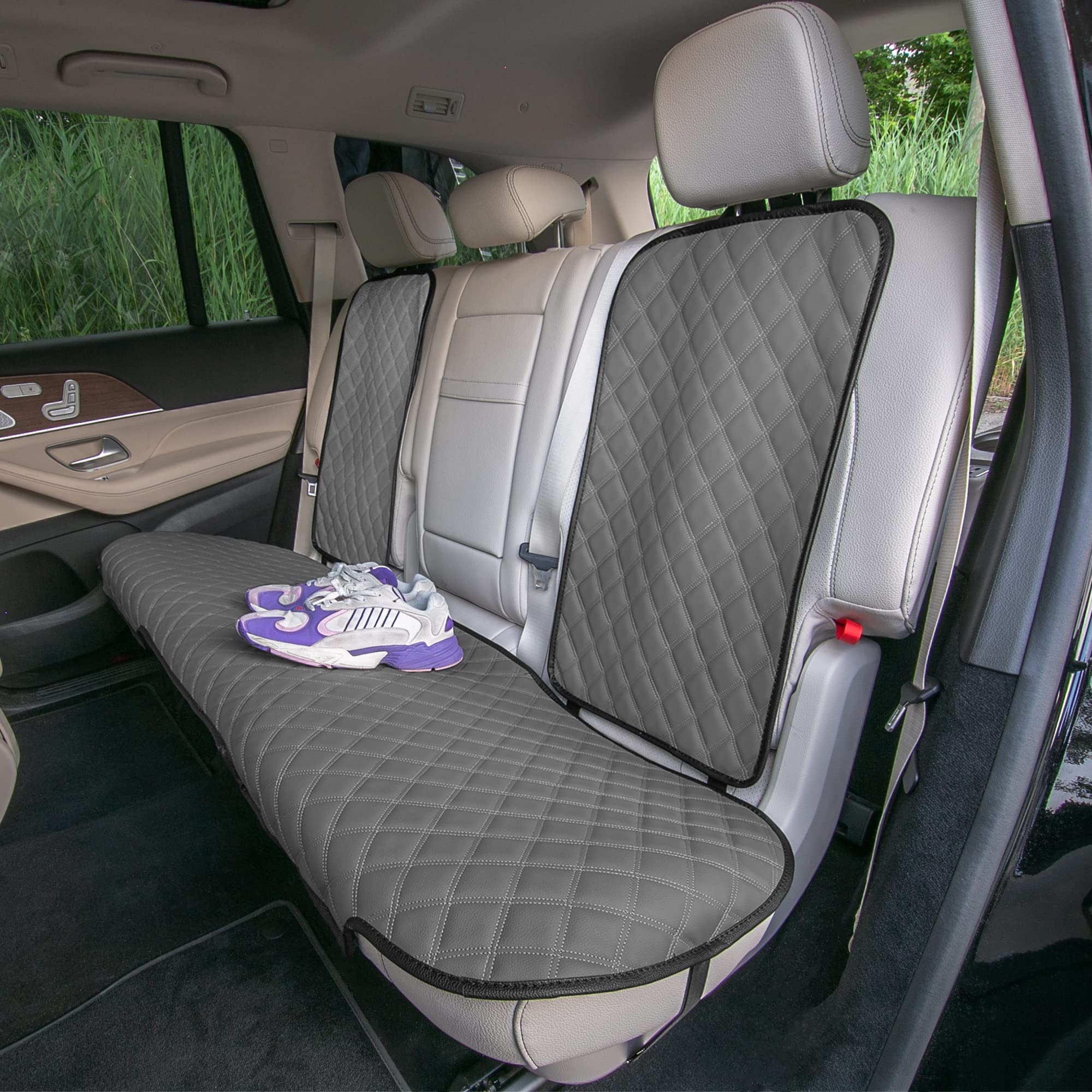 Fh Group Car Seat Cushion Rear Set Faux Leather Automotive Seat Cushions - Universal Fit, Rear Car Seat Cushion, Car Seat Cushio