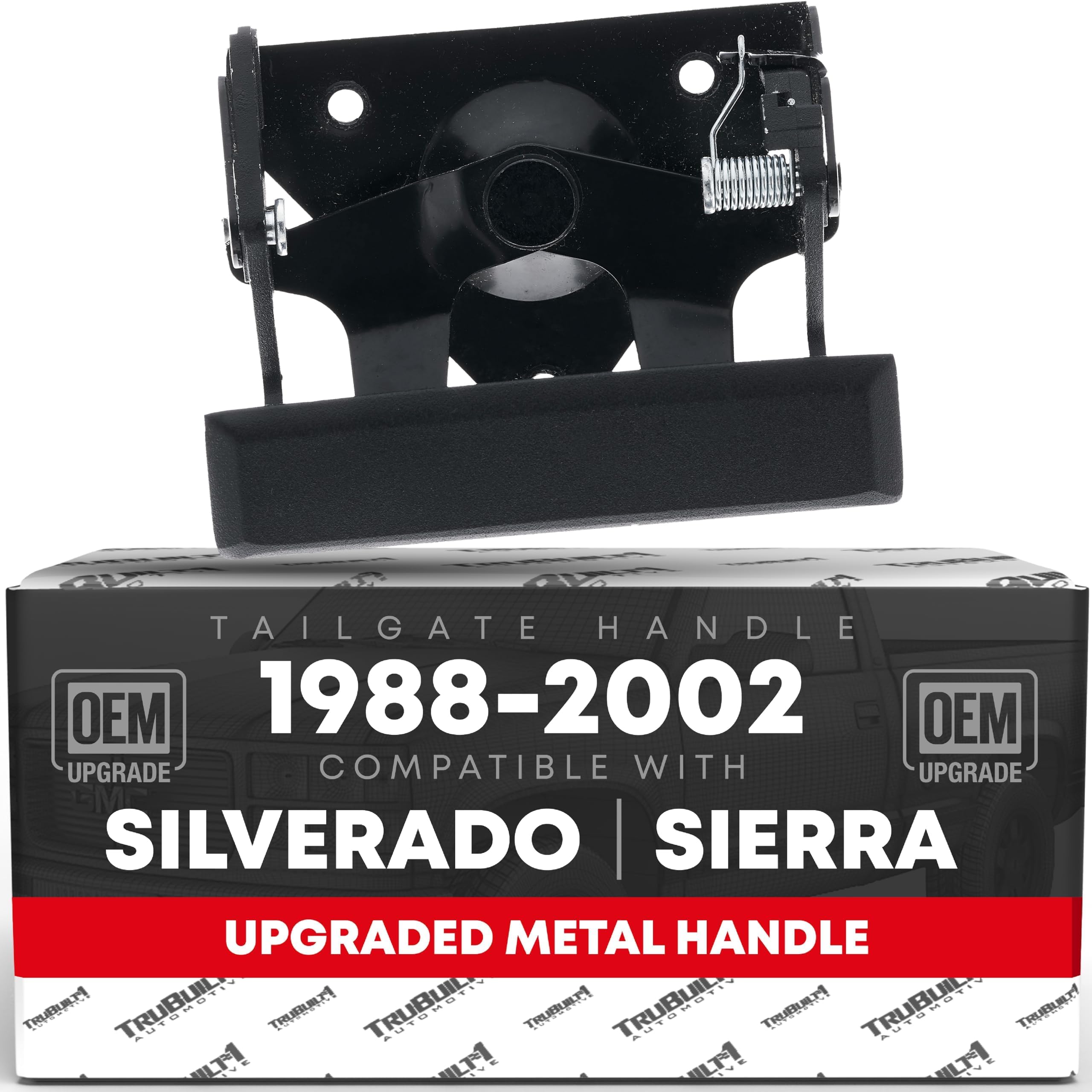 T1A Tailgate Handle Assembly, Upgraded Metal - Compatible With 1988-1999 Chevrolet C1500, K1500, C2500, C3500, K2500, K3500, 91-