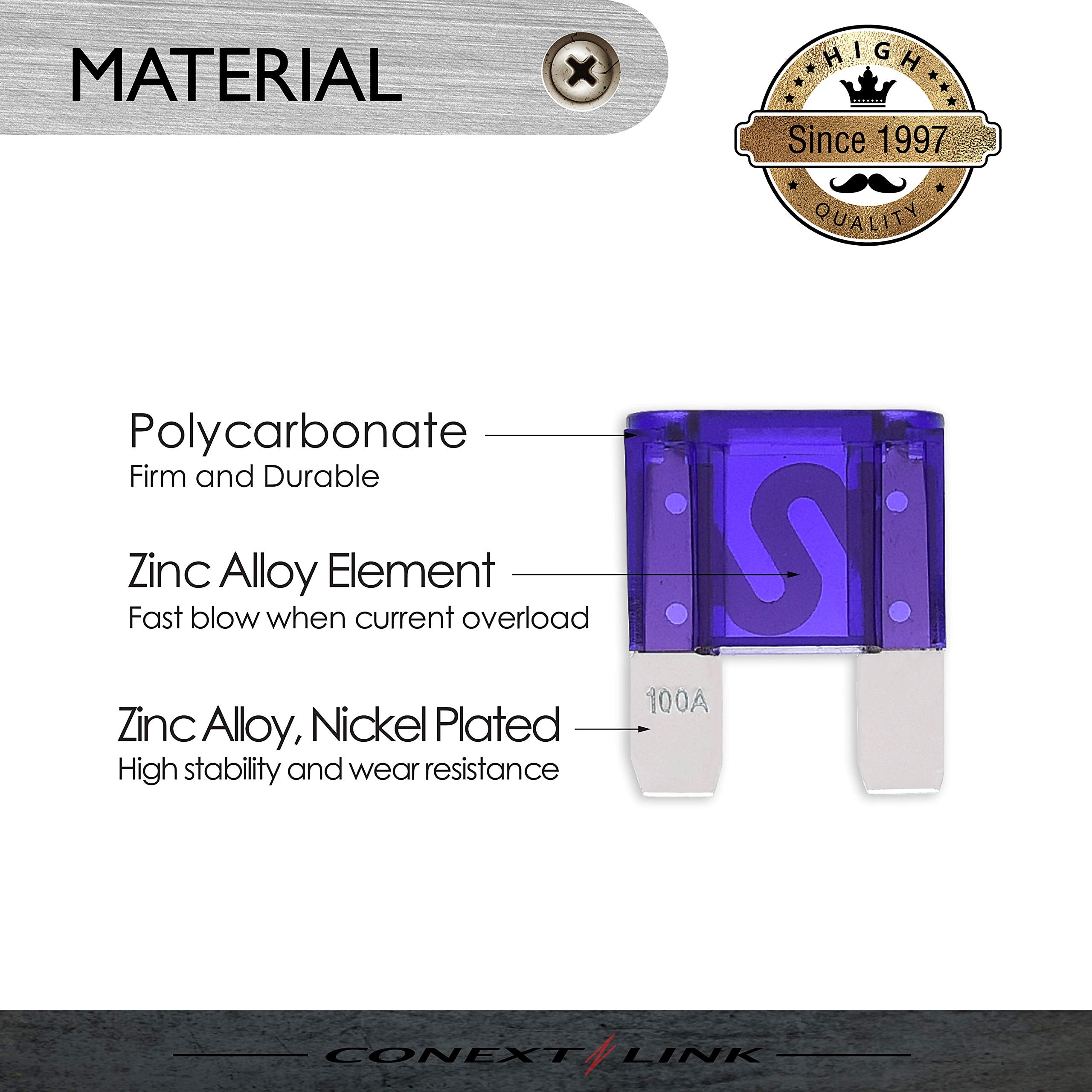 Conext Link Maxi100-10 Nickel 100 Amp Maxi Fuse 10 Pack (14297)