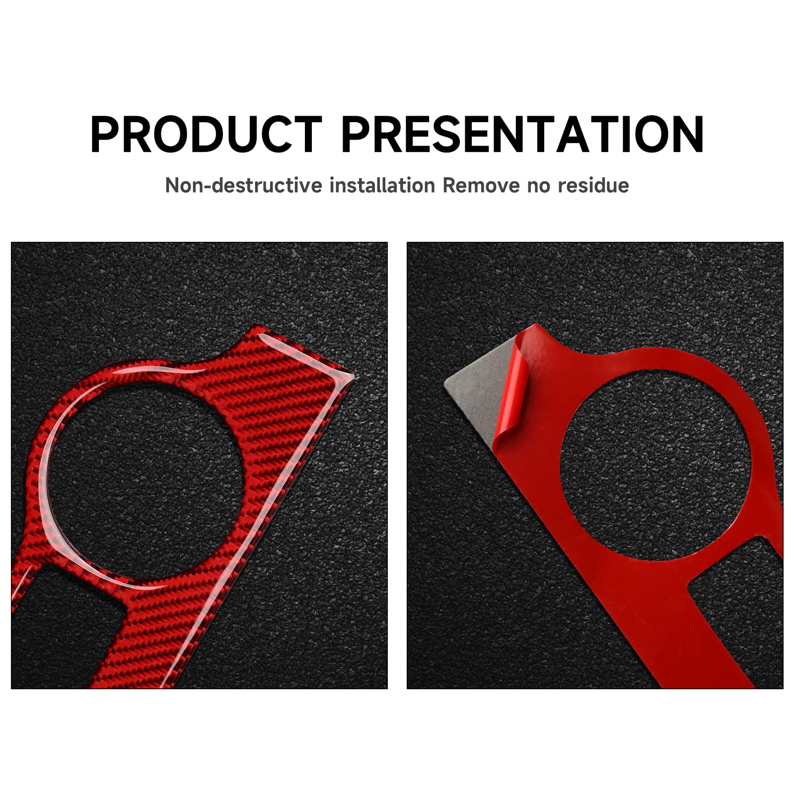 Brmyl Car Headlight Switch Control Cover Decals For 2015-2023 Dodge Challenger Accessories Carbon Fiber Stickers