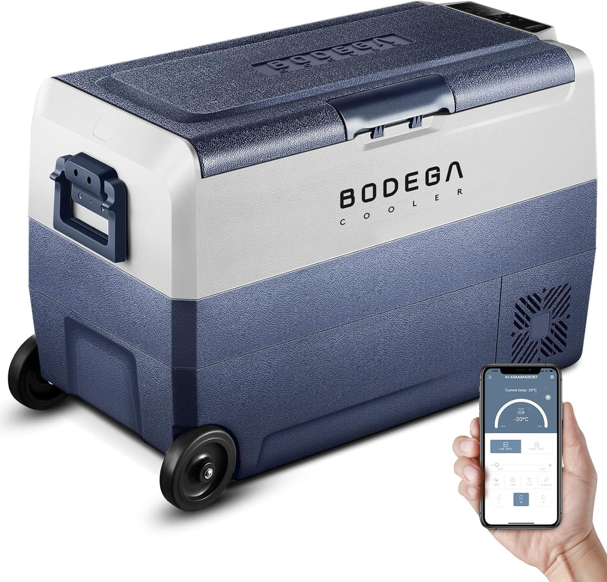 Bodegacooler 12 Volt Refrigerator,64 Quart Car Fridge Dual Zone Wifi App Control,60L Portable Refrigerator Freezer, -4?-68?,12V
