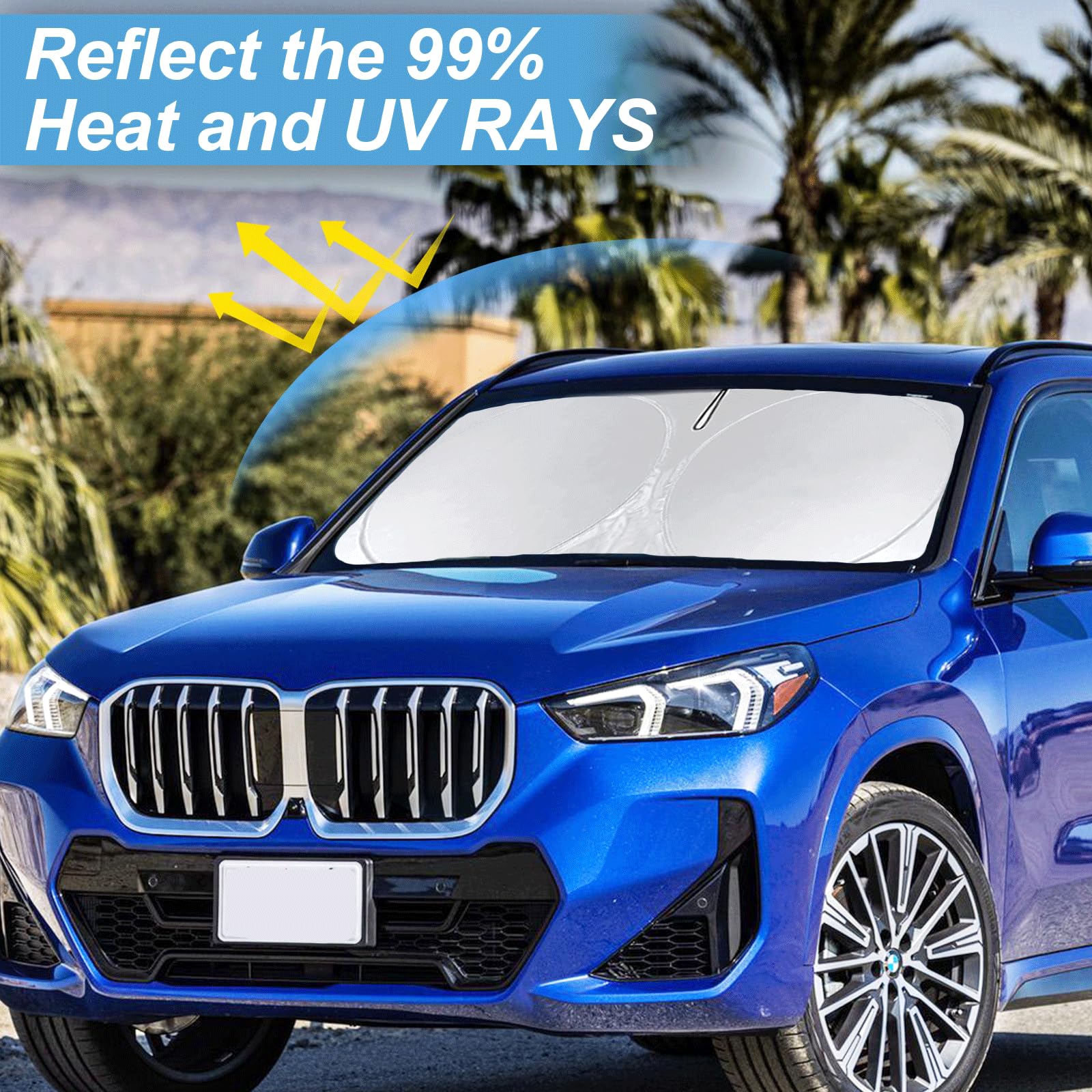 For X1 E84 Sunshade Windshield Sun Shade For Bmw X1 E84 Accessorie 2016 2017 2018 2019 2020 2021 2022 Insulated Front Window Shi