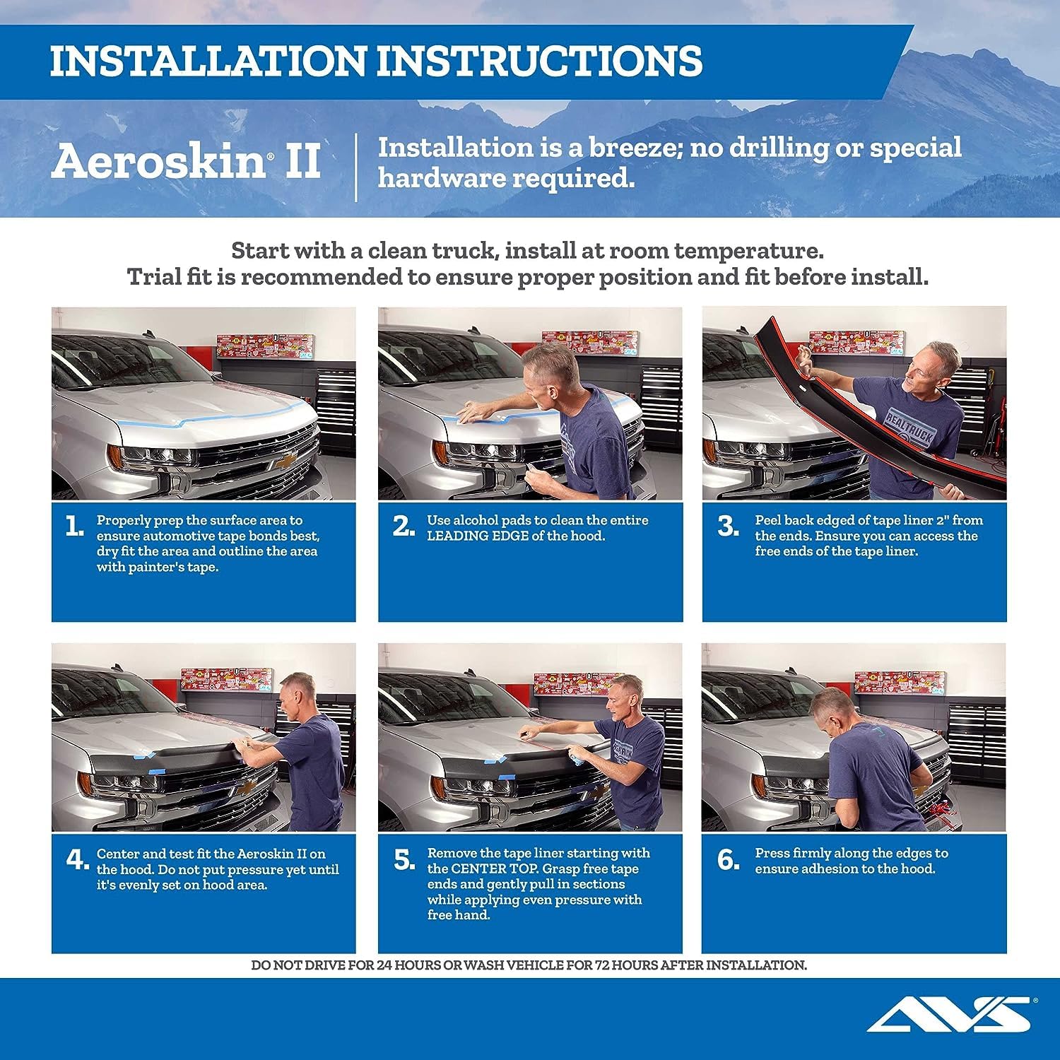 Auto Ventshade [Avs] Aeroskin Ii / Hood Protector | Fits 2010 - 2018 Dodge Ram 2500, 3500, 1 Pc. | Textured Black - 436051