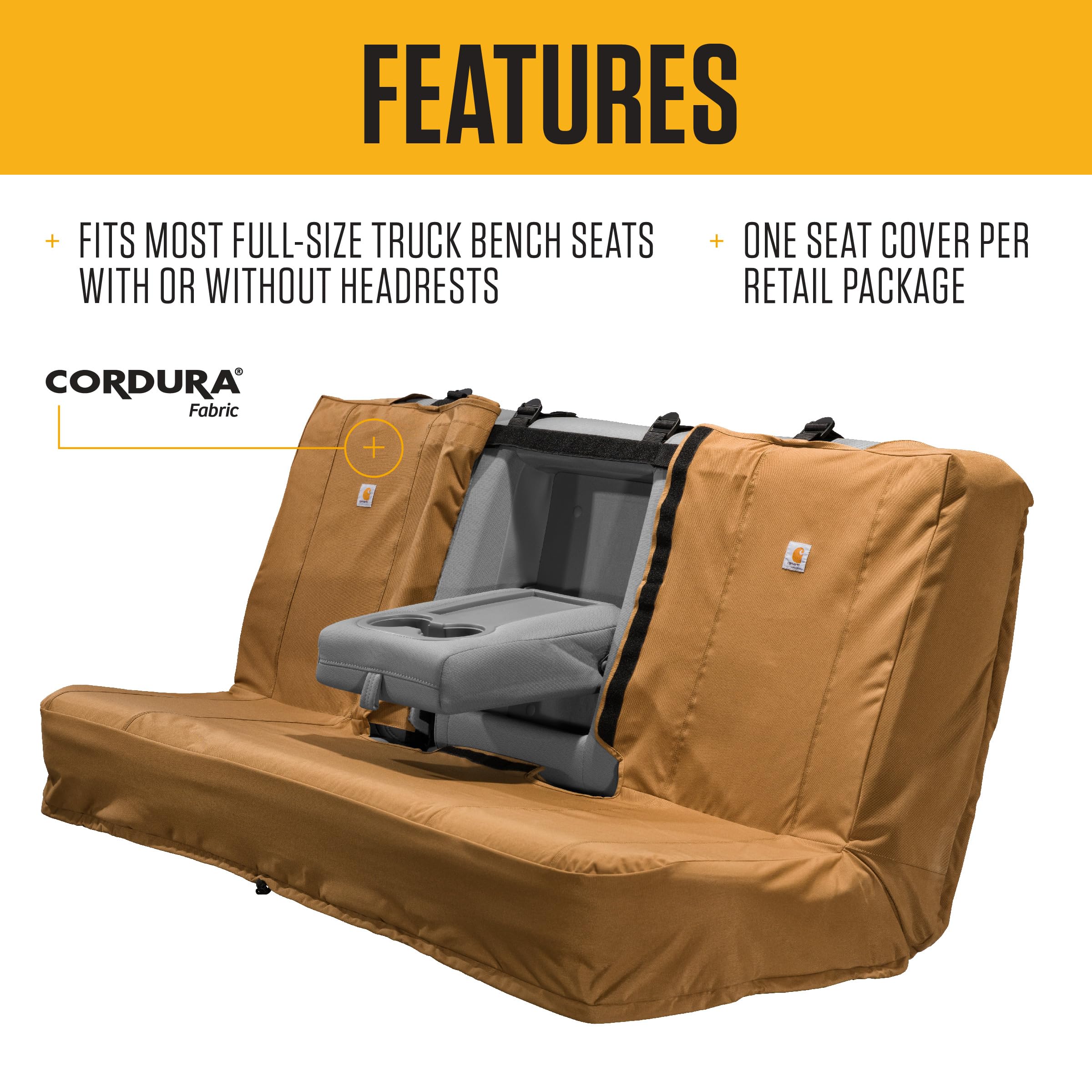 Carhartt Universal Bench Seat Cover, Carhartt Brown