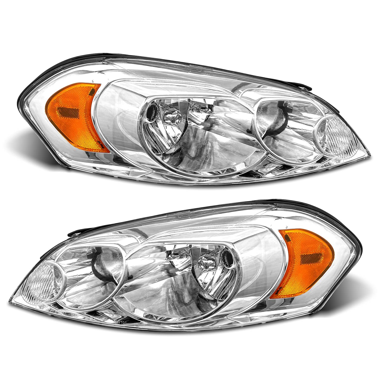 Adcarlights For 2006 2007 2008 2009 2010 2011 2012 2013 Chevy Impala Headlight Assembly Compatible With 14-15 Impala Limited / 0