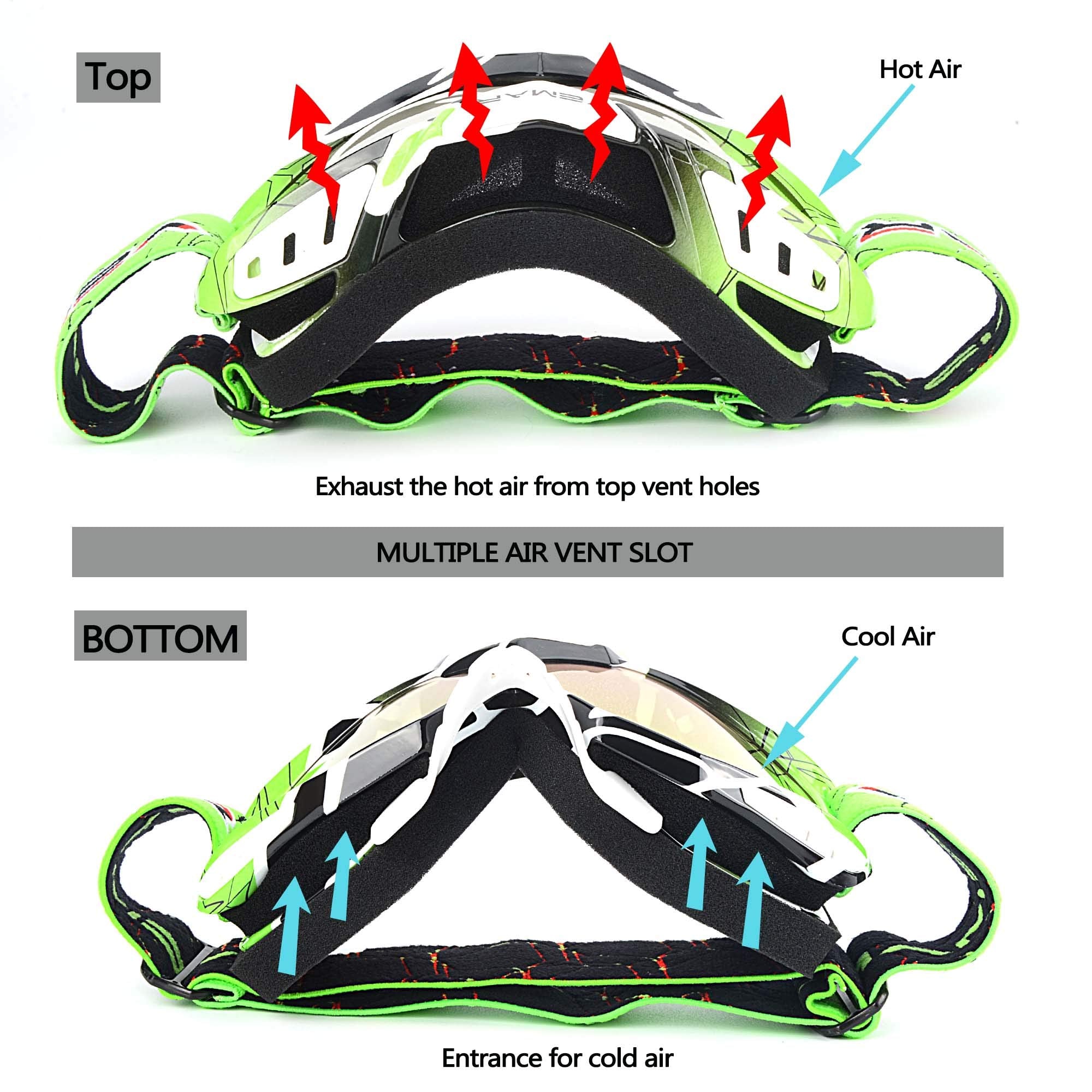 Ubelly Motorcycle Motocross ATV Racing Dirt Bike Tactical Riding Goggles