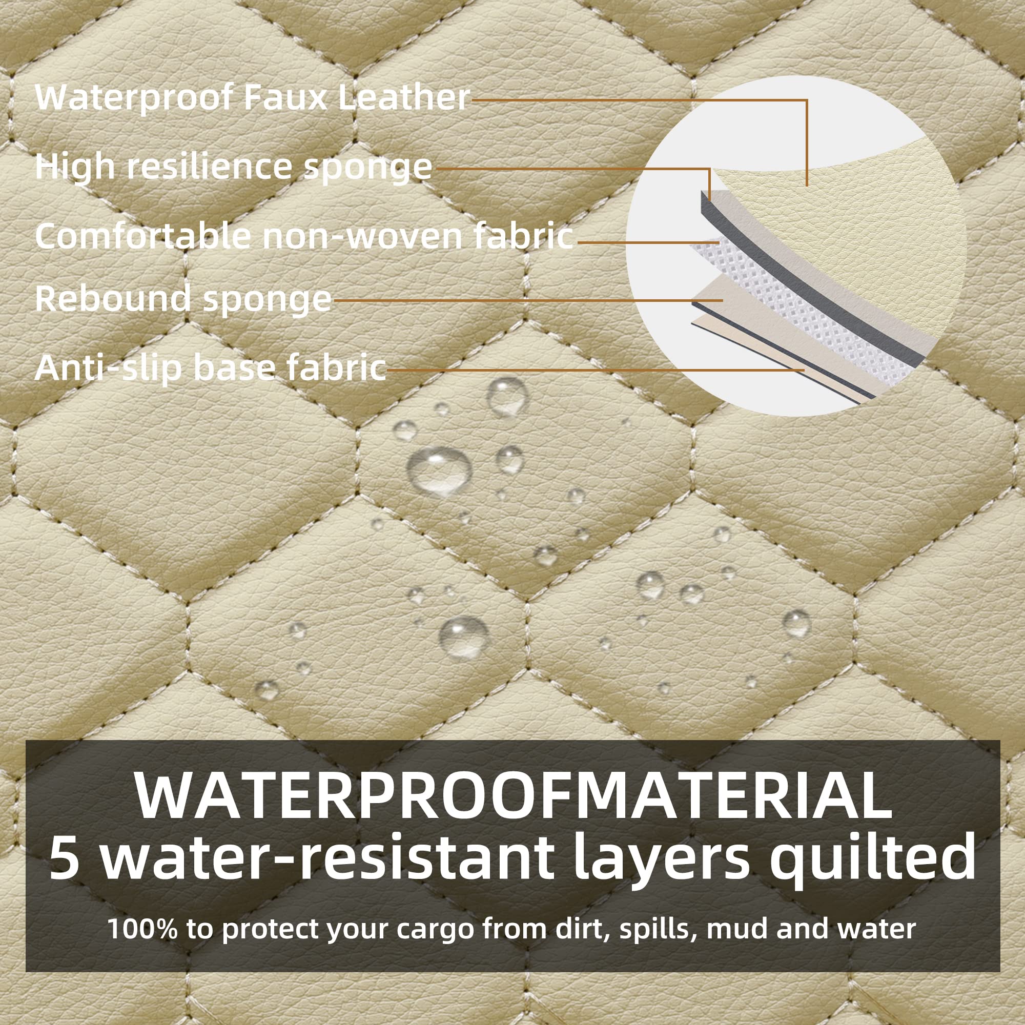 Elantrip Auto Car Seat Covers Leather Car Seat Protector For Women Airbag Compatible Diamond Pattern Pu Seat Cover Universal Fit