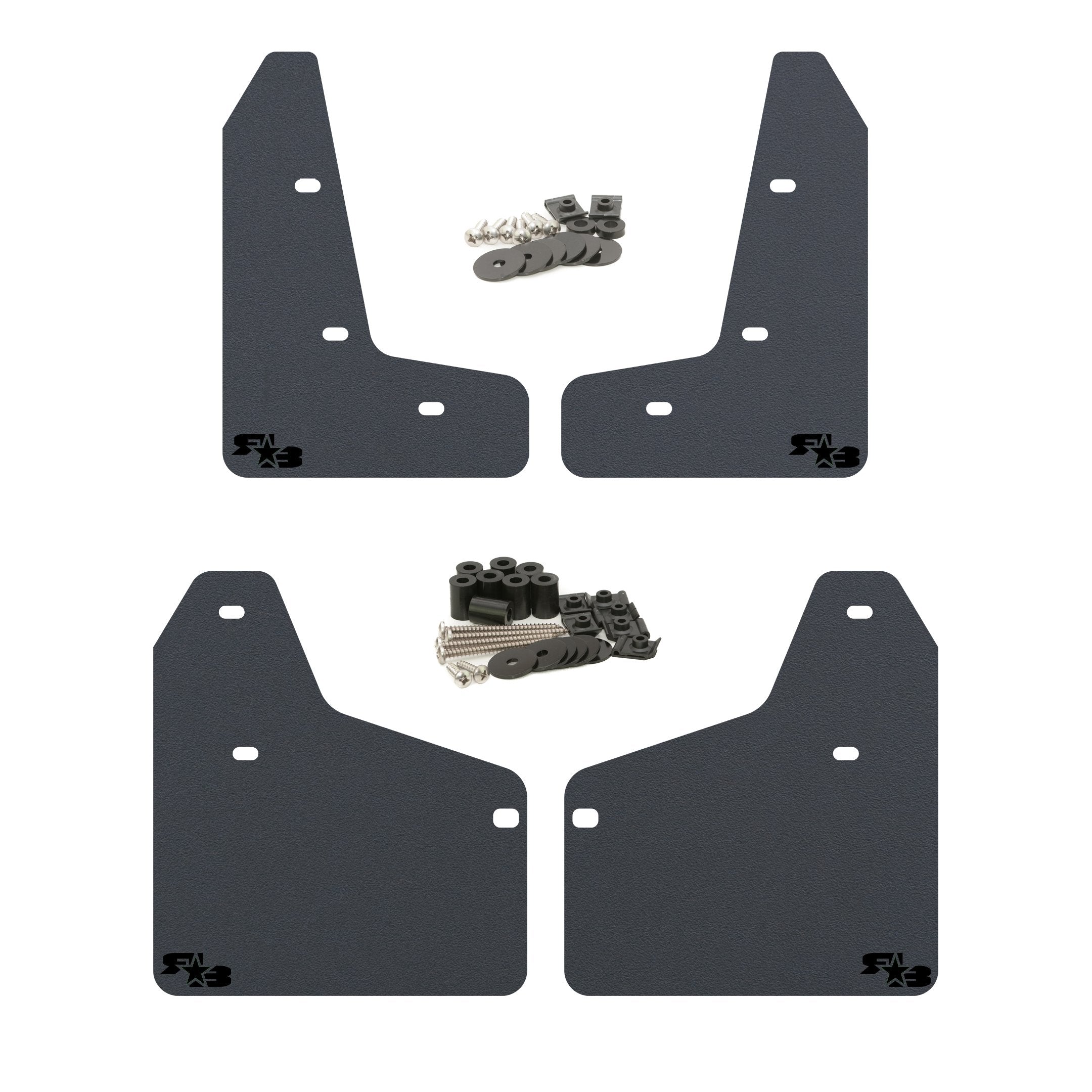 RokBlokz Mud Flaps for 2010-2014 MK6 Volkswagen Golf GTI - Multiple Colors Available - Mud Guards are Custom Cut and Fit - Inclu