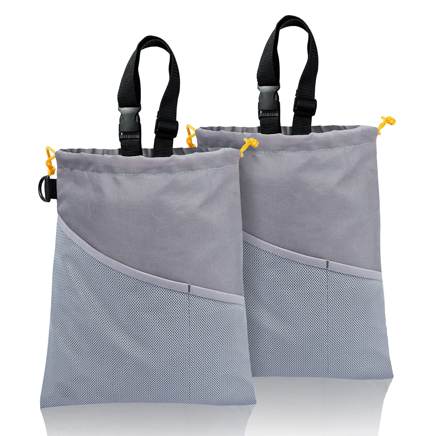 gNEgNI 2PcS car garbage can for Travel, Adjustbale car Trash Bag with Leakproof Lining