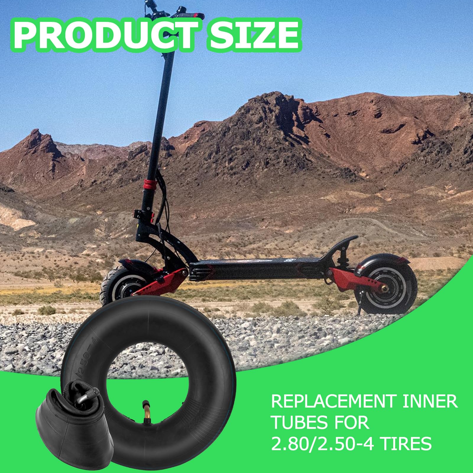 Nigoolata 2.80/2.50-4 Tire Inner Tube 2.50-4 Replacement Inner Tube With Bent Valve Stem For Wheelbarrows, Scooters, Hand Trucks