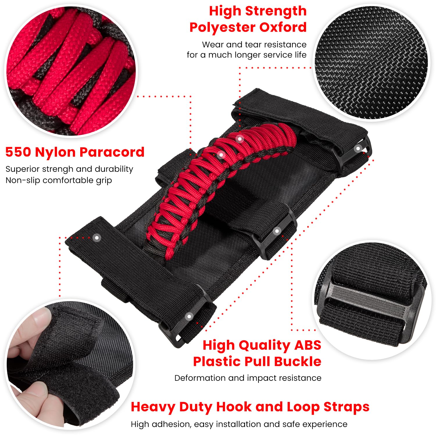 E-Cowlboy Roll Bar Grab Handles Grip Handle For Jeep Wrangler Jk Jku Jl Jlu Tj Yj Sports Sahara Freedom Rubicon Unlimited Gladia