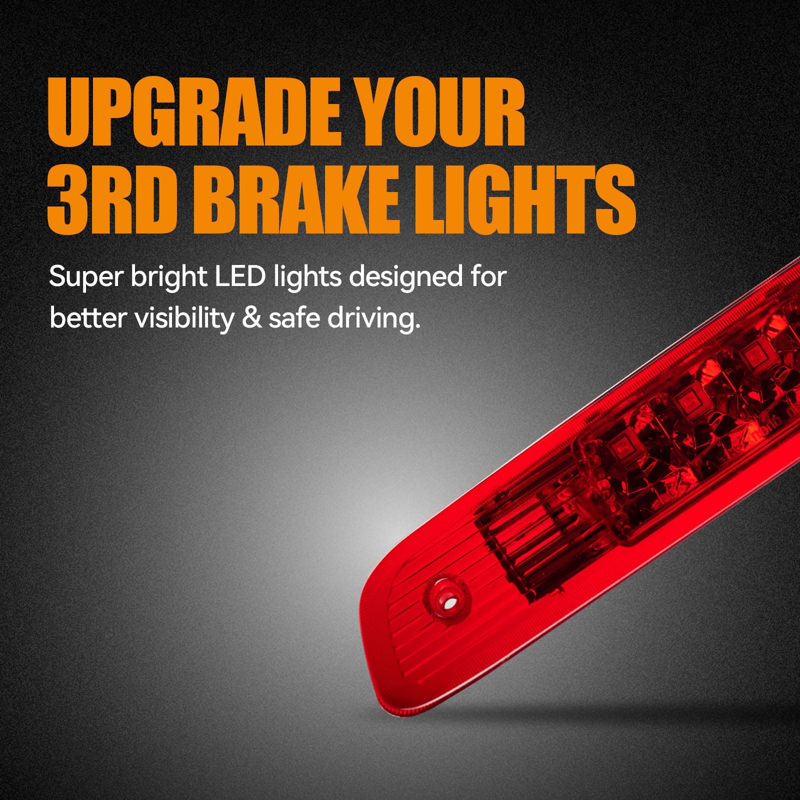 Cxdar Third 3Rd Brake Light Led For 2001 2002 2003 Toyota Highlander, High Mount Rear Brake Lights Assembly For 02 03 Highlander