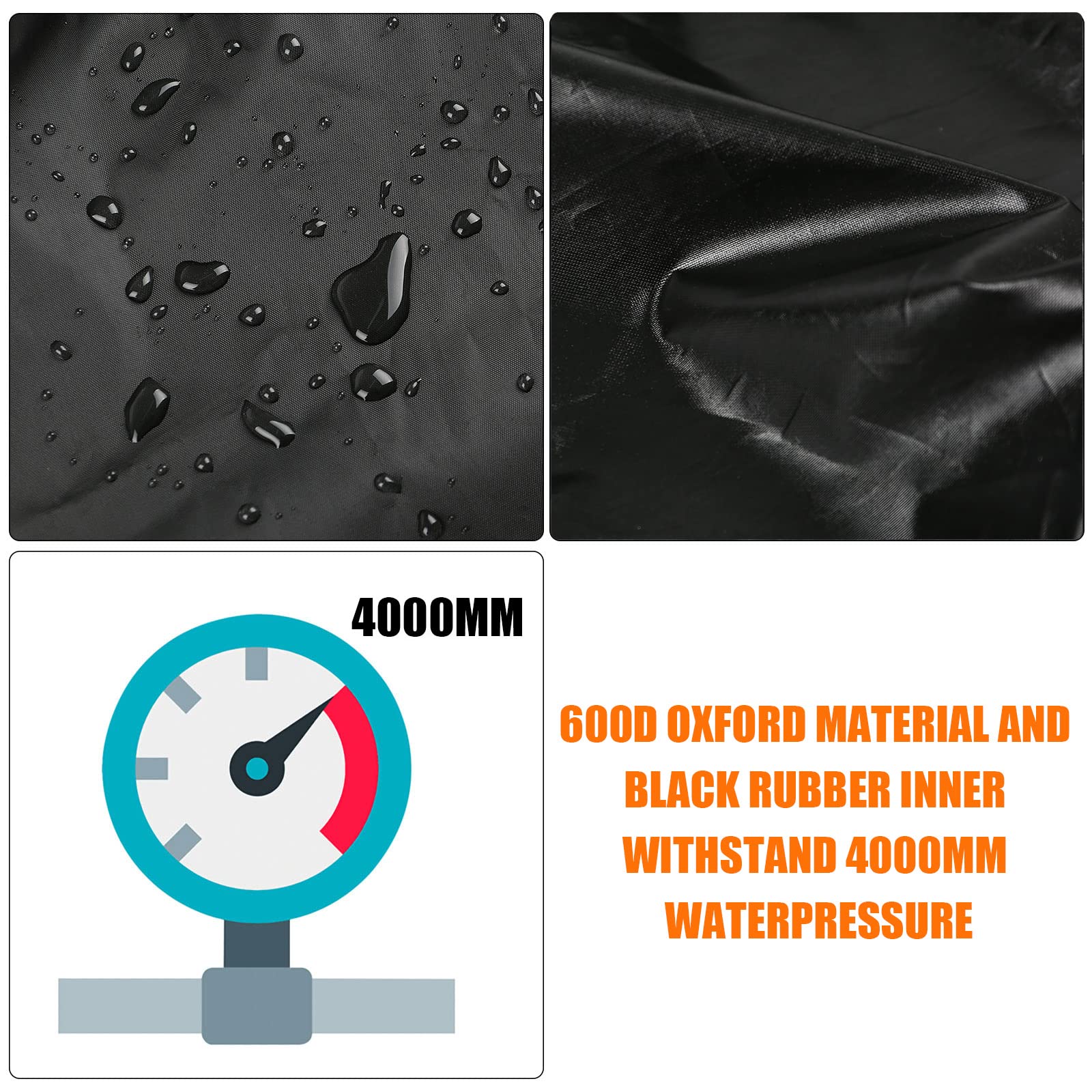 sportuli Windshield & Front Side Window Snow Cover Replace for Toyota Tacoma/Ford Ranger, 600D Oxford Cloth Windshield Snow Cove