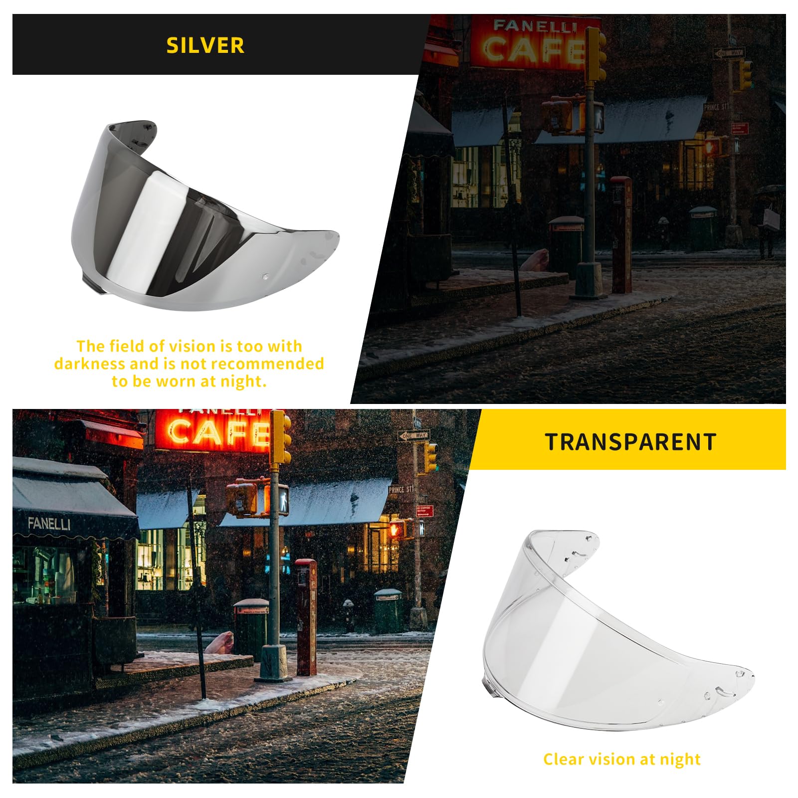 Soman Rf-1400 Rf 1400 Visors Shield Replacement, Cwr-F2 Visor Face Shield Compatible With Rf-1400 Cwr-F2 Z8 Nxr2 Uv Protection (Silver)