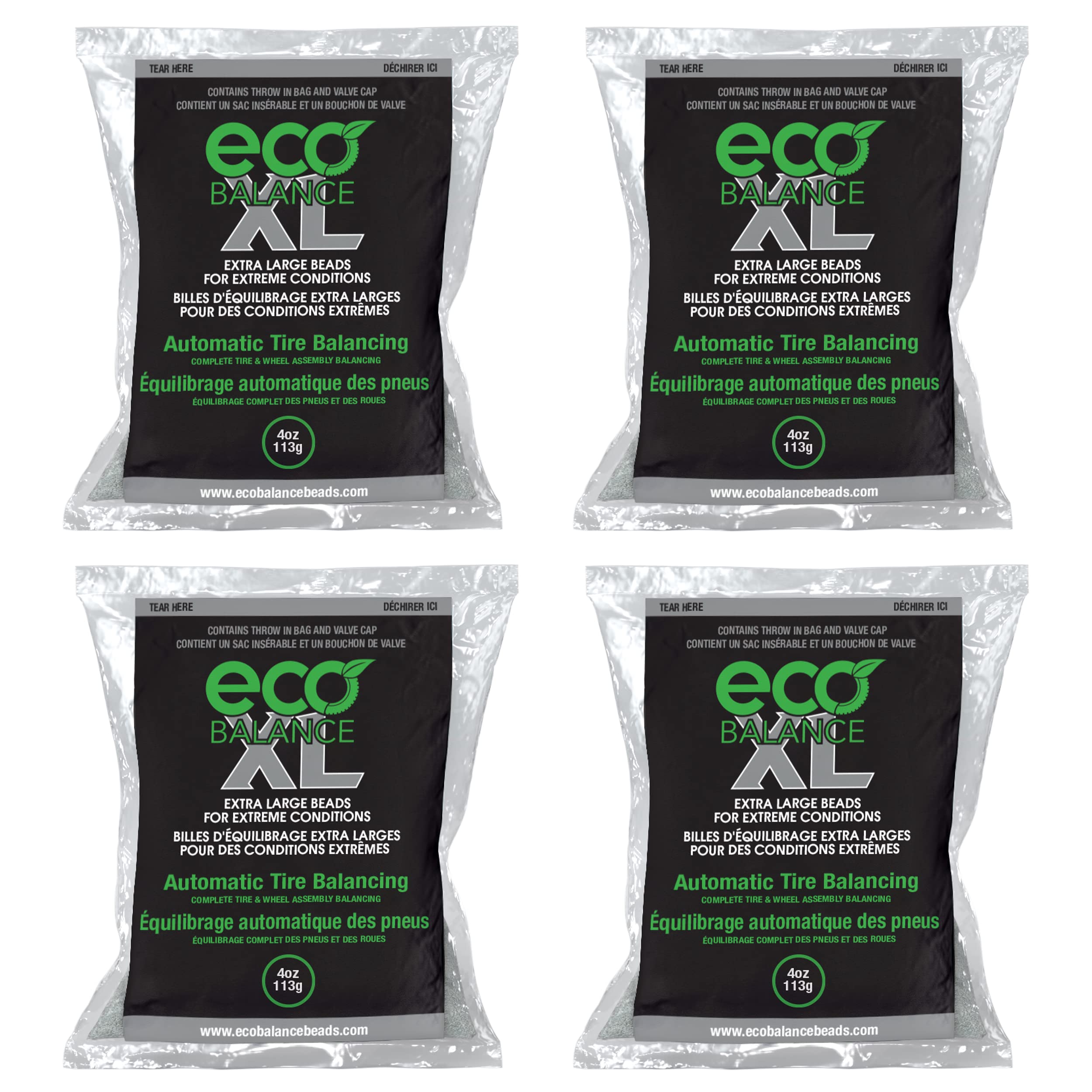 Eco Balance 04-Ecoxl4 Eco Xl Extreme Condition Tire/Wheel Balancing Beads - Off-Road Vehicles, Light Duty Truck Tires, (4) 4Oz B