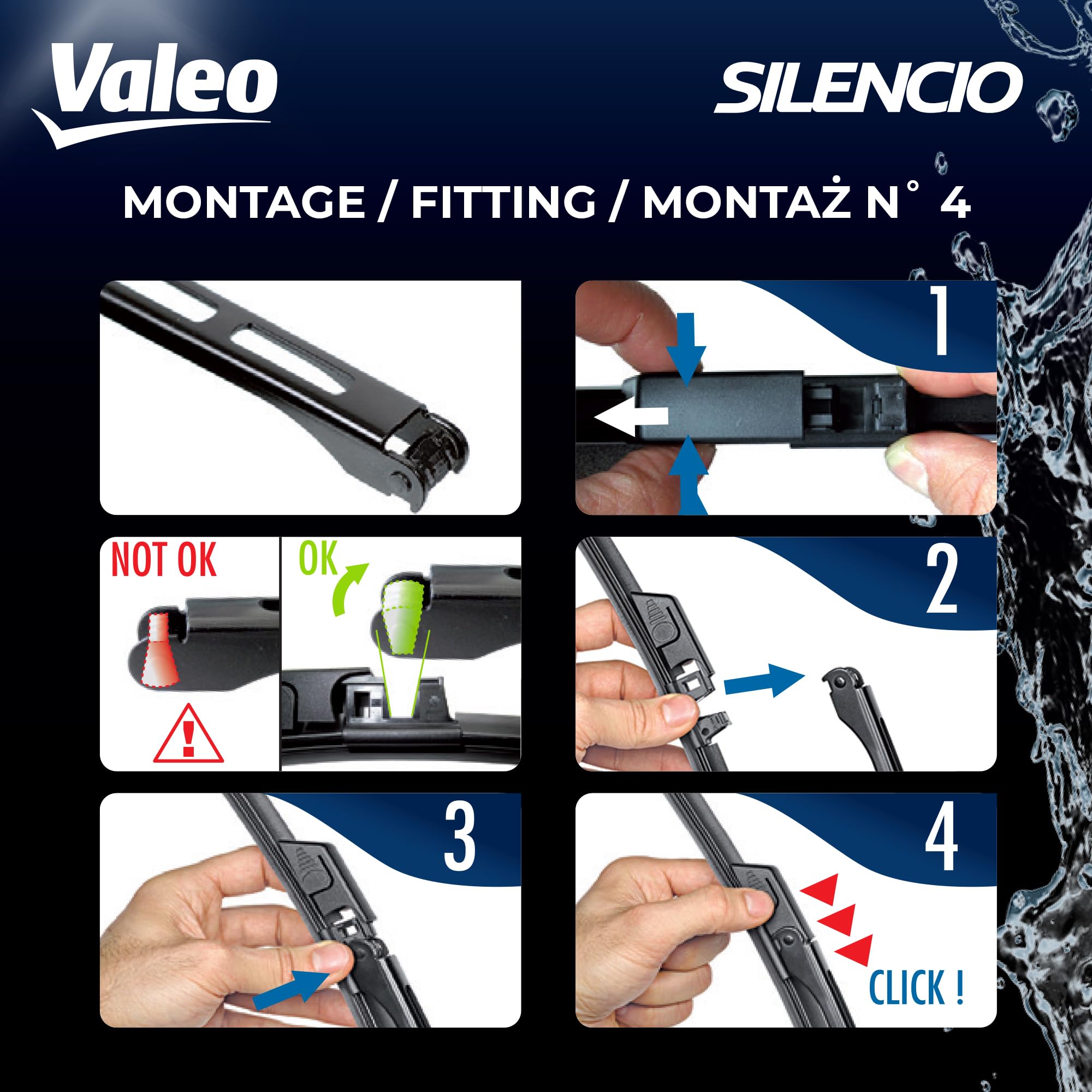 Valeo 574307 (Vm352) Silencio X-Trm Wiper Blade Set - 21''/19'' (Pack Of 2)
