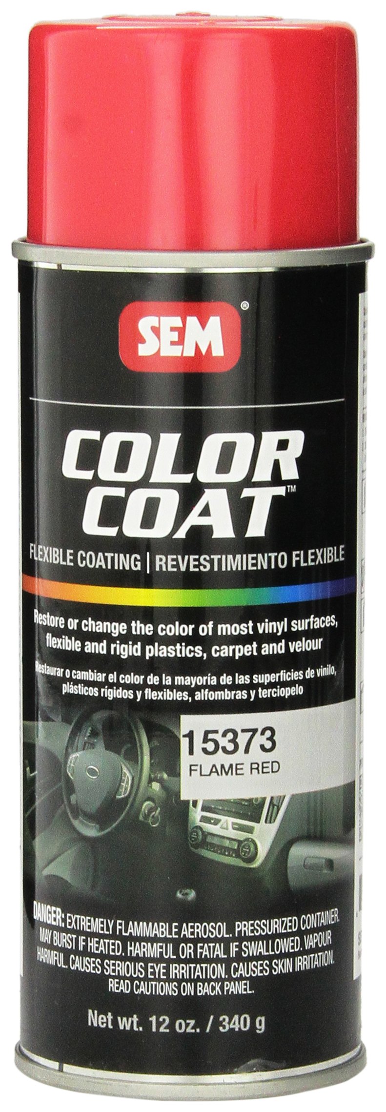 SEM Flame Red Vinyl Color Coat - 12 oz. (Model 15373)