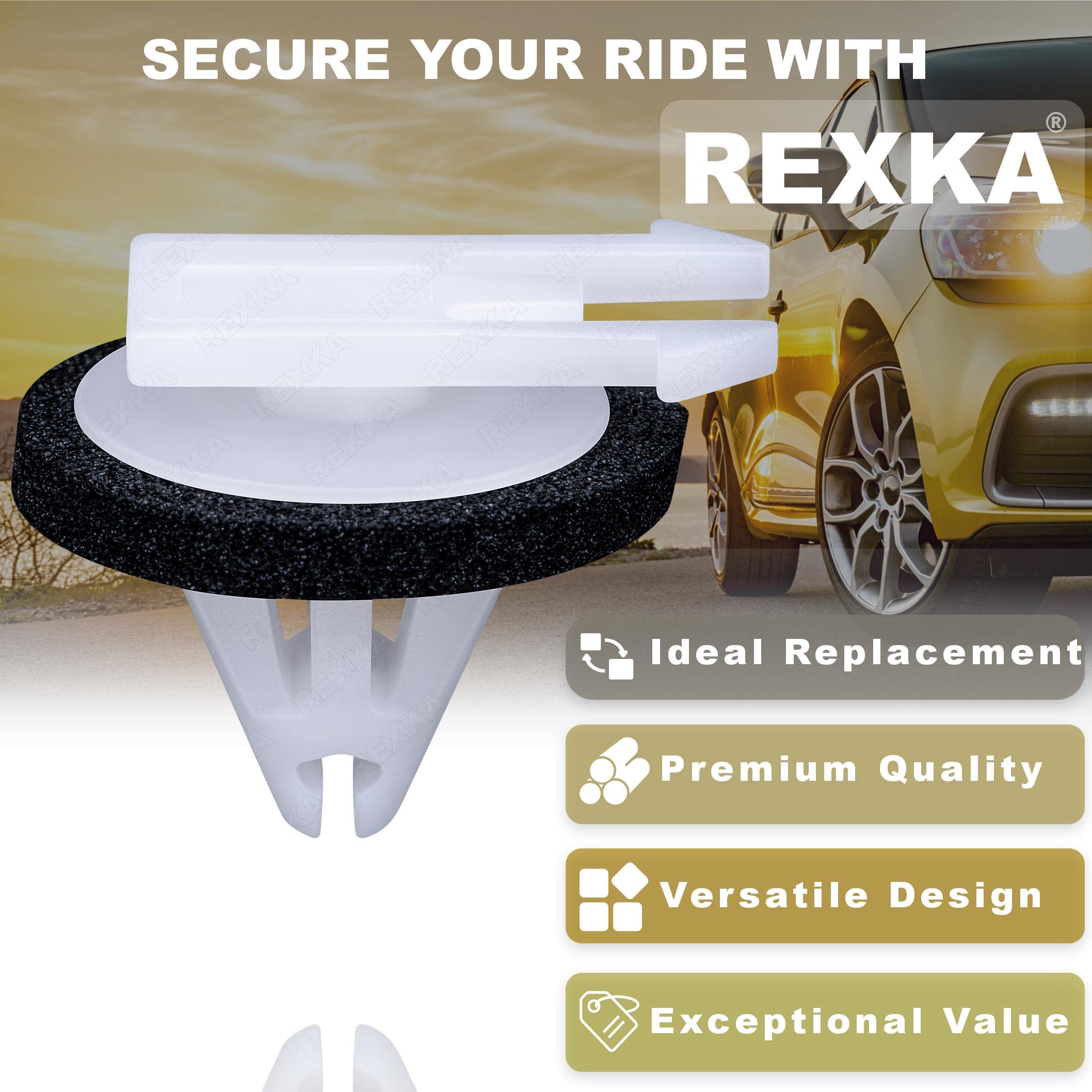 Rexka 10Pcs Body Side Moulding Clips Compatible With Gm 11611375 Cadillac Chevrolet Gmc Ats, Enclave, Escalade Esv, Impala, Silverado 1500, Silverado 2500 Hd, Silverado 3500 Hd, Ss