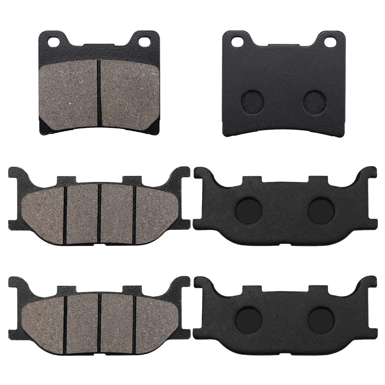 Sollon Front And Rear Brake Pads For Yamaha Xvs1100 Vstar 1100 Custom Midnight 2007-2008 / Xvs1100 V-Star Custom/Classic/Silverado 1999-2009 Virago 1100 Xv1100 / Dragstar 1100 Xvs1100