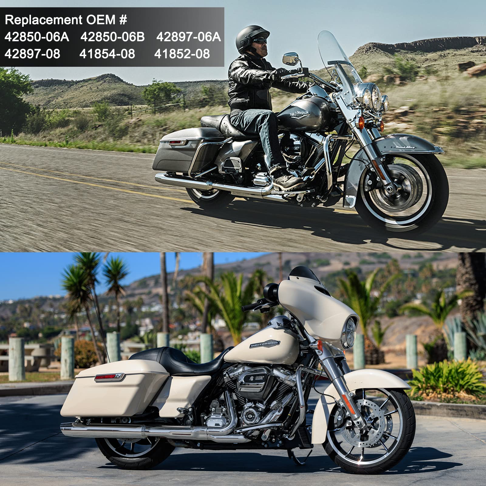 Zinger Brake Pad for Harley Davidson 08-22 FLHR Road King FLHX Street Glide,08-20 FLHTCU Ultra Classic Electra Glide VRSCDX Nigh