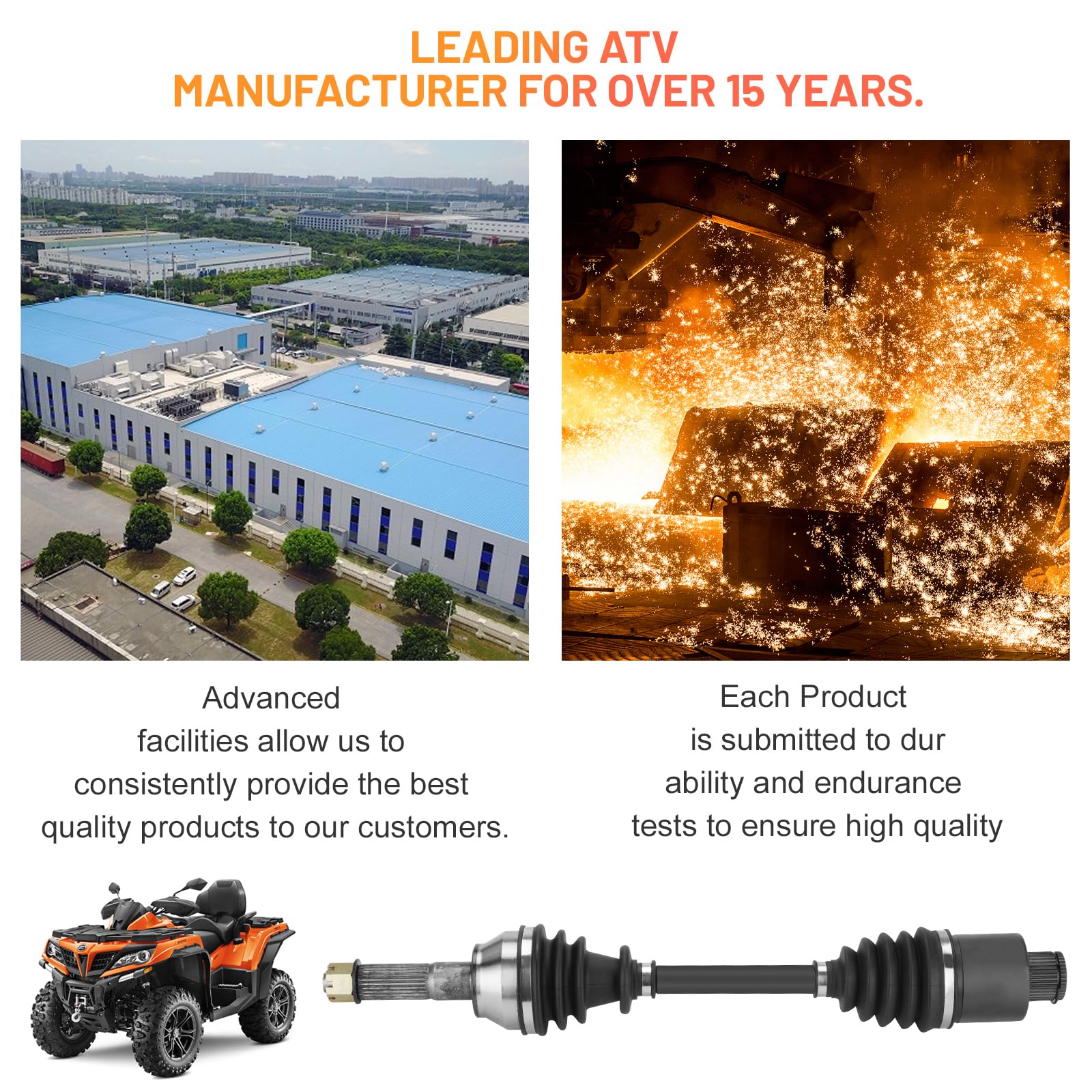 Rear CV Axle Shaft for Polaris Sportsman 400 450 500 570 800 HO 2006 2007 2008 2009 2010 2011 2012 2013 2014 1332935-1 Pcs Left/